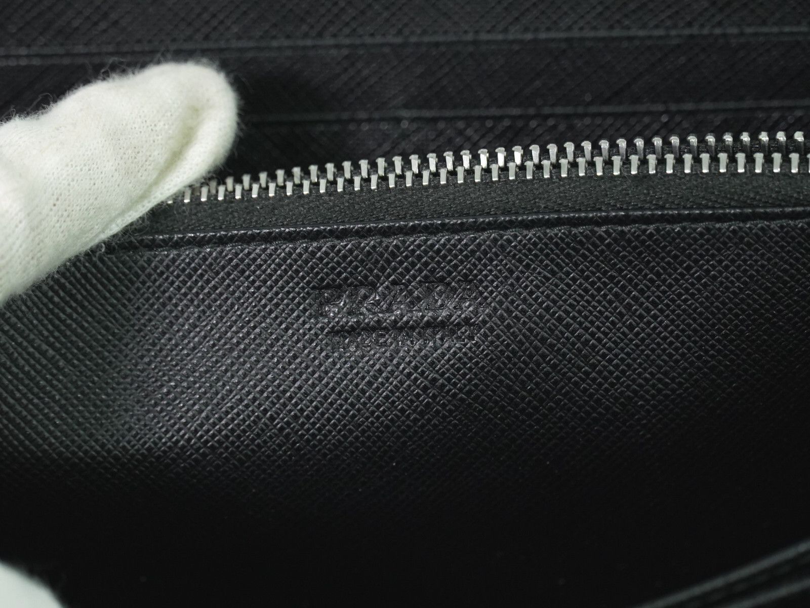 Prada Prada Zip Around Organizer Wallet Saffiano Leather with Applique Size ONE SIZE - 5 Thumbnail
