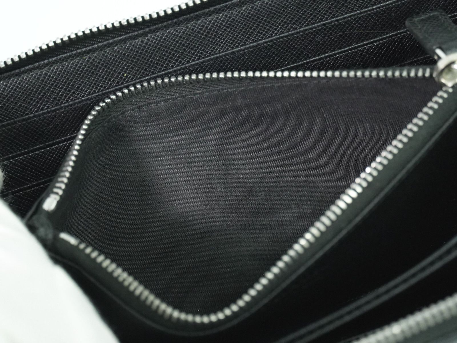 Prada Prada Zip Around Organizer Wallet Saffiano Leather with Applique Size ONE SIZE - 9 Thumbnail
