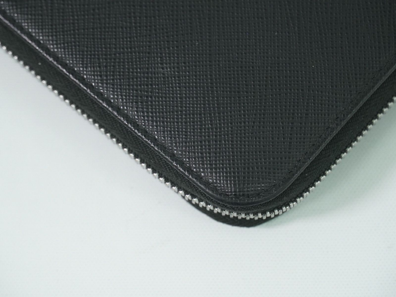 Prada Prada Zip Around Organizer Wallet Saffiano Leather with Applique Size ONE SIZE - 6 Thumbnail