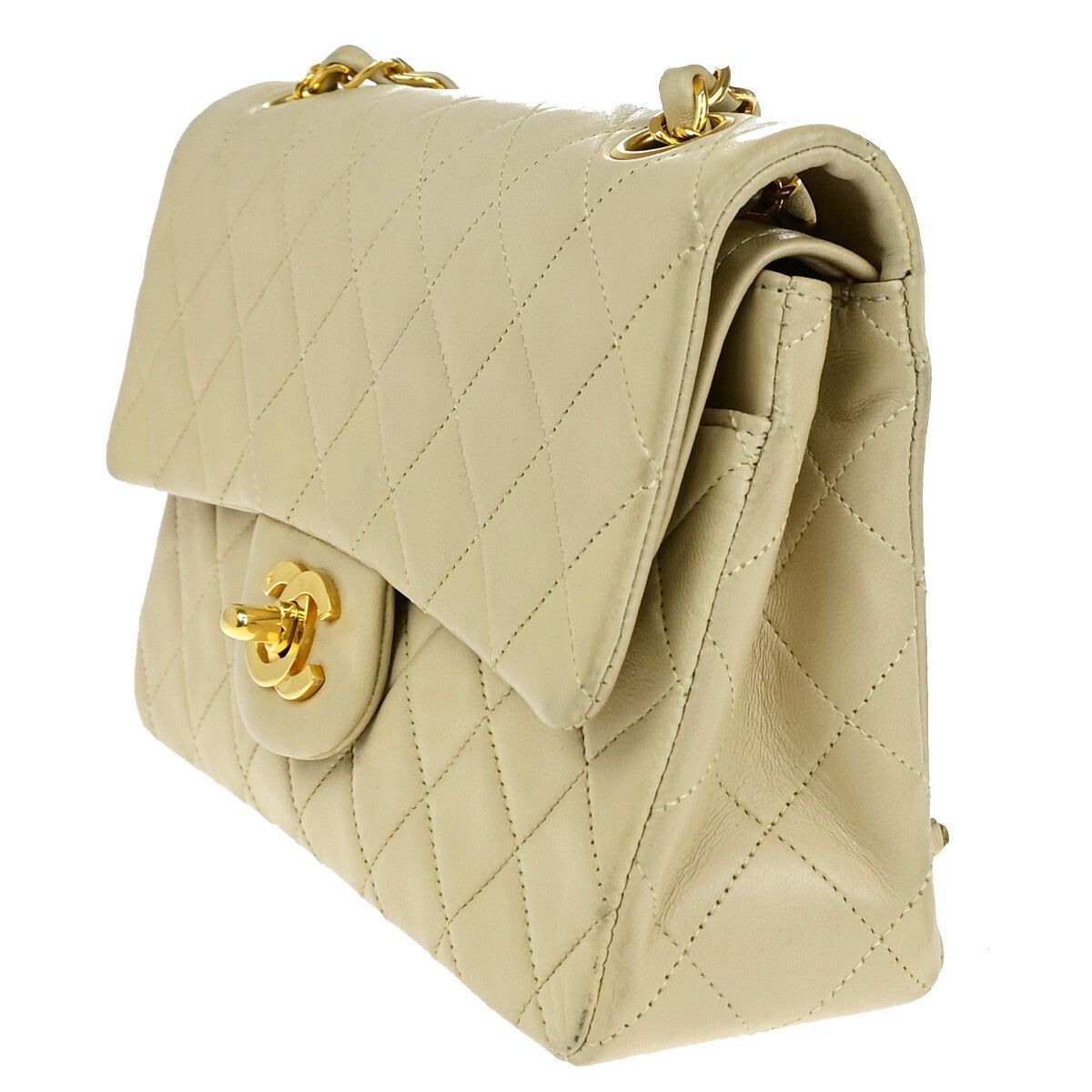 Chanel Chanel Vintage Classic Double Flap Bag Quilted Lambskin Size ONE SIZE - 3 Thumbnail