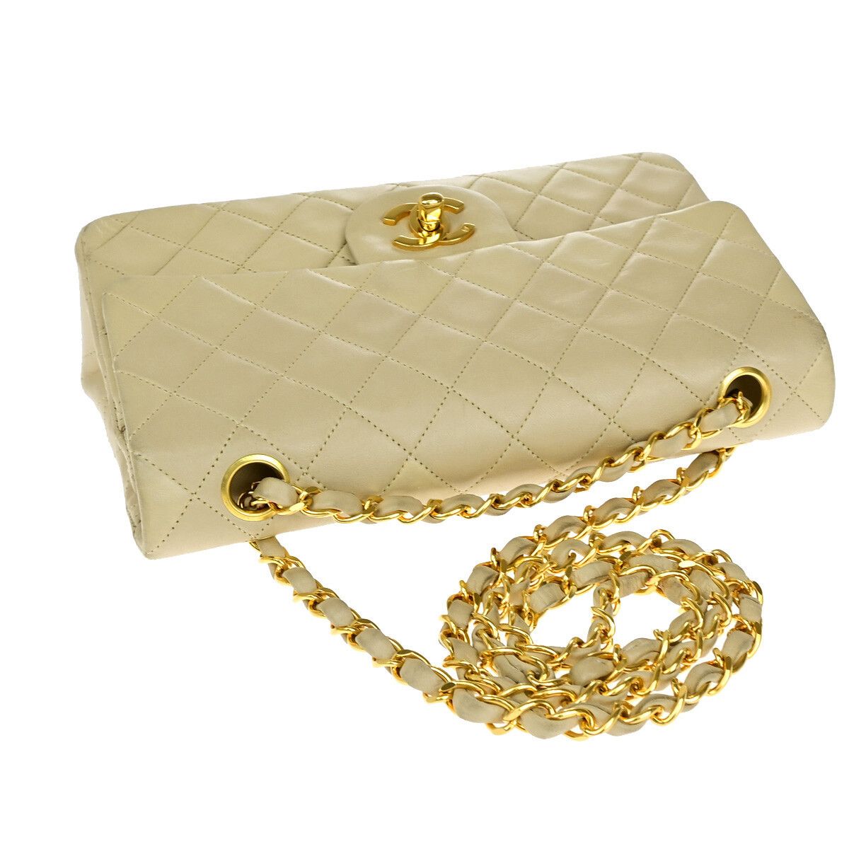 Chanel Chanel Vintage Classic Double Flap Bag Quilted Lambskin Size ONE SIZE - 9 Thumbnail