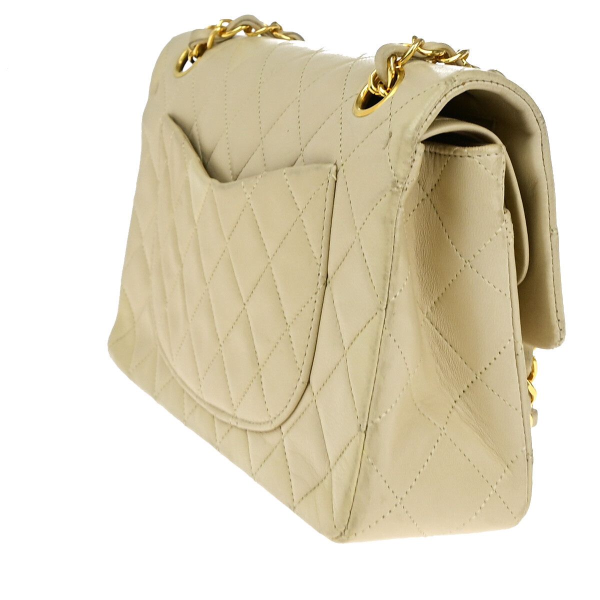 Chanel Chanel Vintage Classic Double Flap Bag Quilted Lambskin Size ONE SIZE - 4 Thumbnail