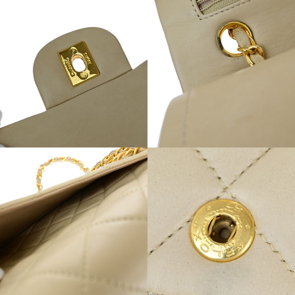 Chanel Chanel Vintage Classic Double Flap Bag Quilted Lambskin Size ONE SIZE - 18 Thumbnail