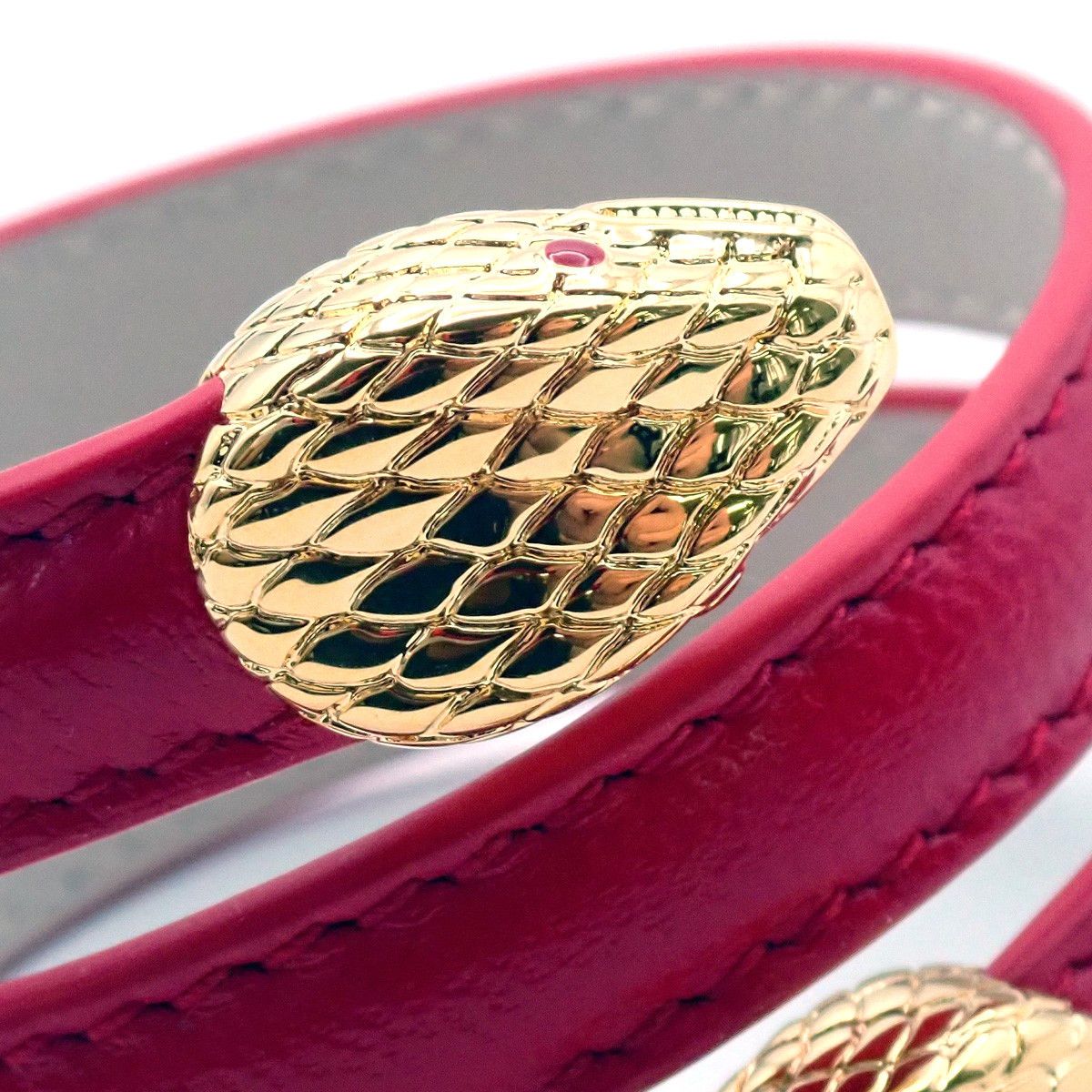 Bvlgari Bvlgari Serpenti Forever Double Wrap Bracelet Leather Size ONE SIZE - 5 Thumbnail
