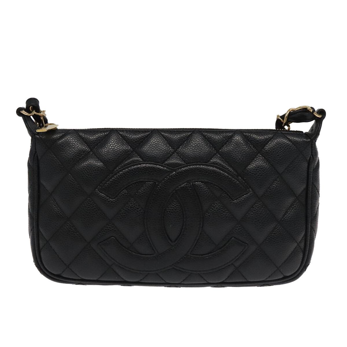 Chanel Chanel Timeless CC Chain Pochette Quilted Caviar Size ONE SIZE - 18 Thumbnail