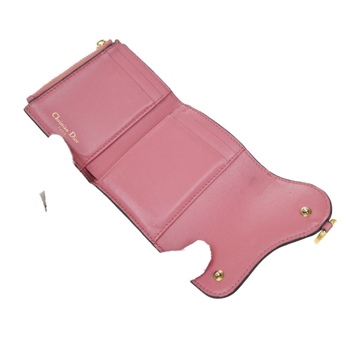 Dior Christian Dior Saddle Trifold Flap Wallet Leather Size ONE SIZE - 5 Thumbnail