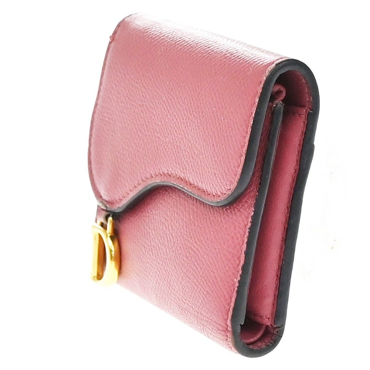 Dior Christian Dior Saddle Trifold Flap Wallet Leather Size ONE SIZE - 3 Thumbnail