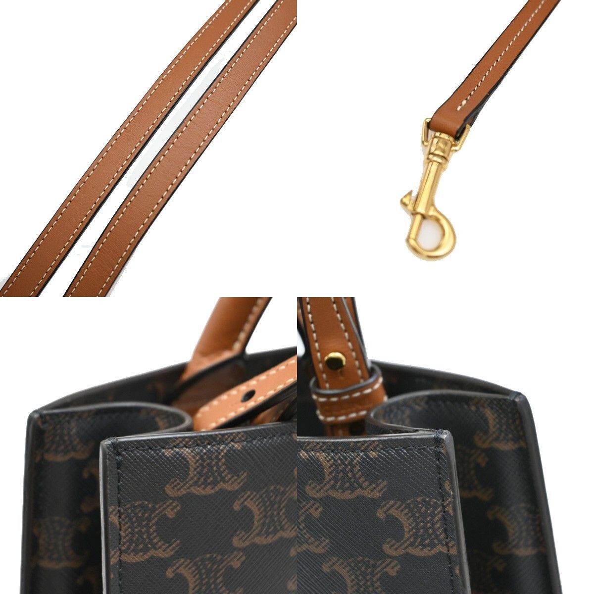 Celine Celine Vertical Cabas Tote Triomphe Coated Canvas Size ONE SIZE - 12 Thumbnail