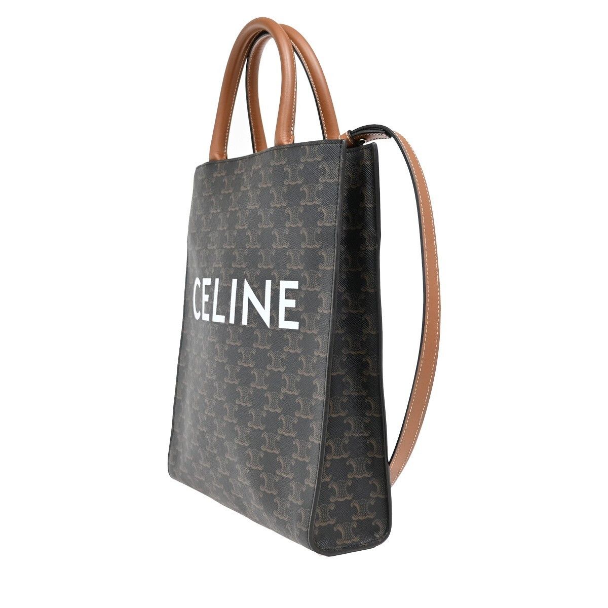 Celine Celine Vertical Cabas Tote Triomphe Coated Canvas Size ONE SIZE - 3 Thumbnail