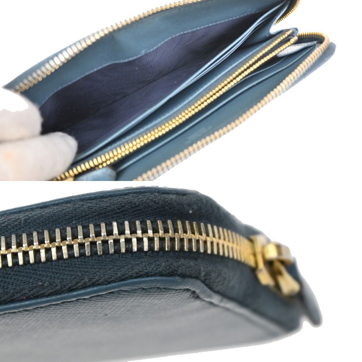 Prada Prada Zip Around Tab Wallet Saffiano Leather Size ONE SIZE - 10 Thumbnail