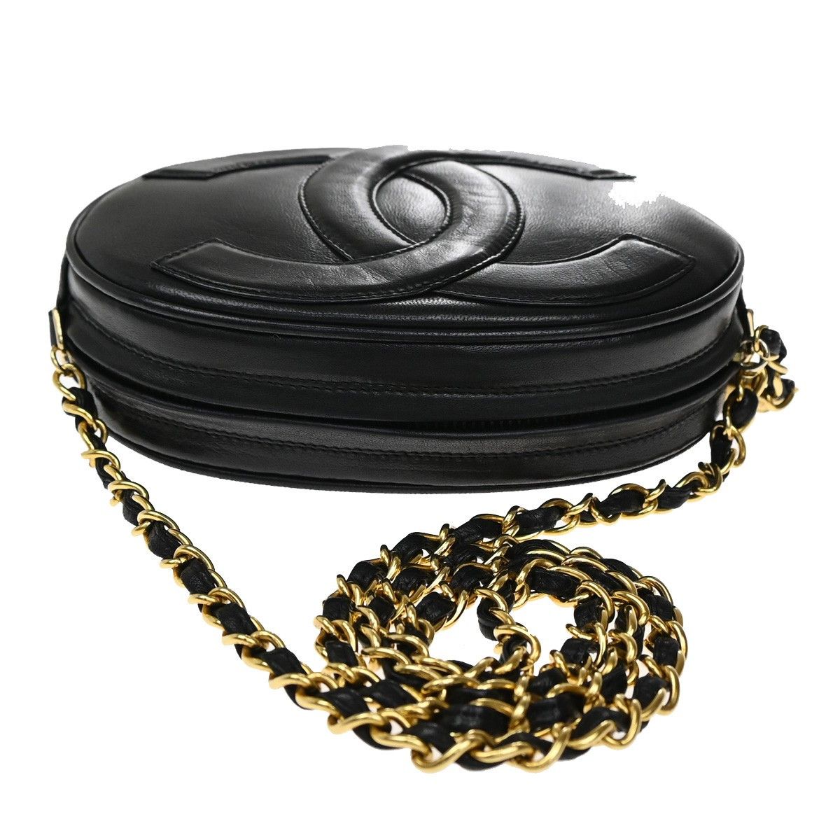 Chanel Chanel Vintage CC Oval Chain Bag Leather Size ONE SIZE - 8 Thumbnail