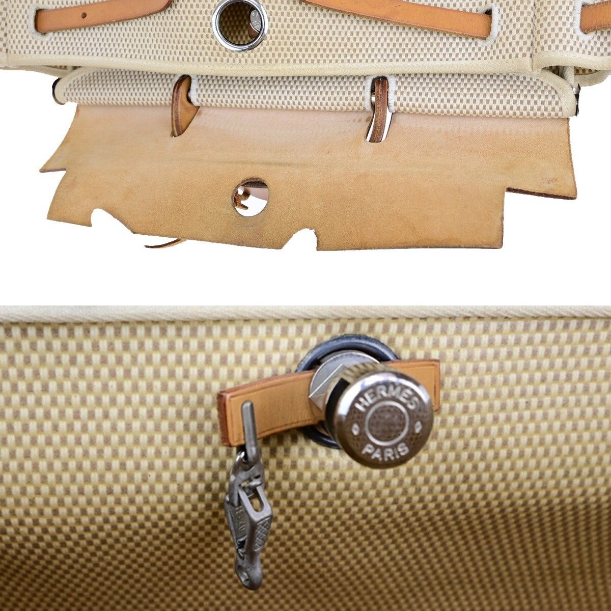Hermes Hermes Herbag Zip Leather and Toile Size ONE SIZE - 11 Thumbnail