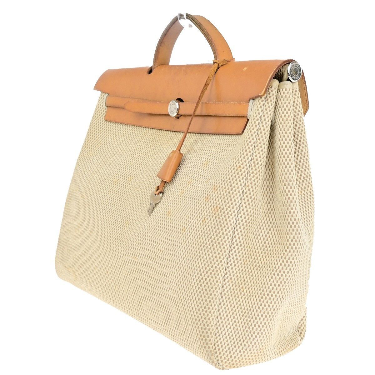 Hermes Hermes Herbag Zip Leather and Toile Size ONE SIZE - 3 Thumbnail