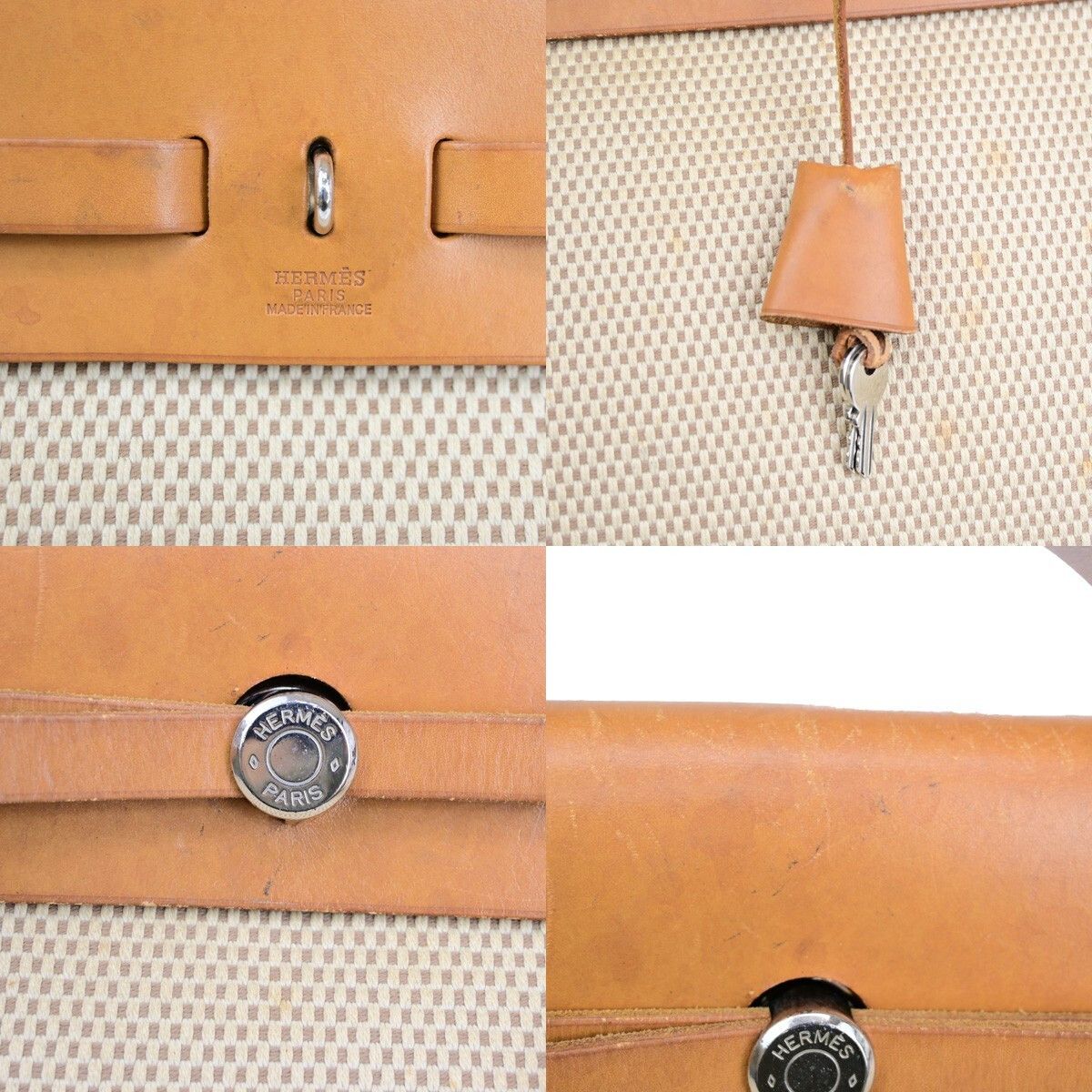 Hermes Hermes Herbag Zip Leather and Toile Size ONE SIZE - 6 Thumbnail