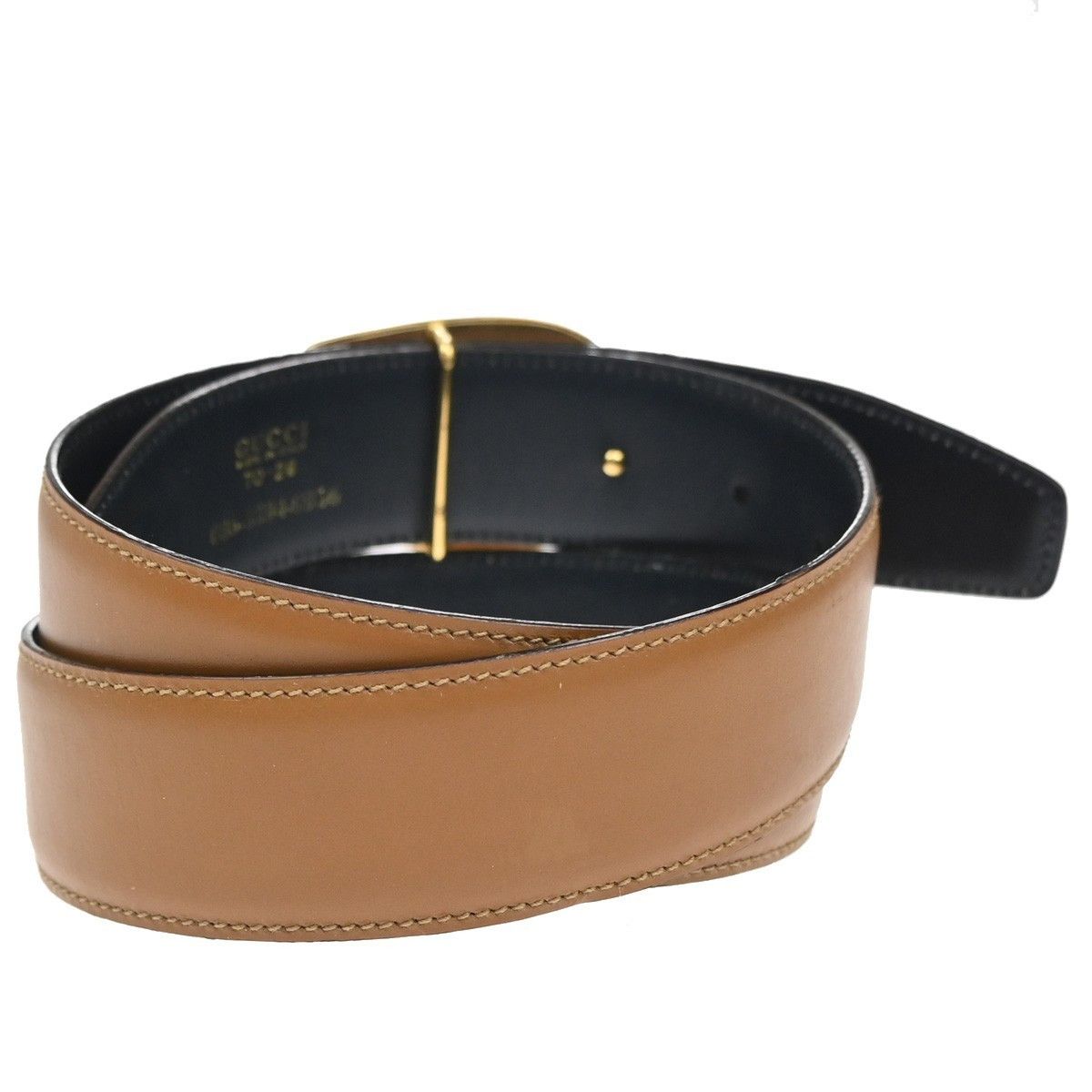 Gucci Gucci Vintage Interlocking G Reversible Belt Leather Size ONE SIZE - 3 Thumbnail