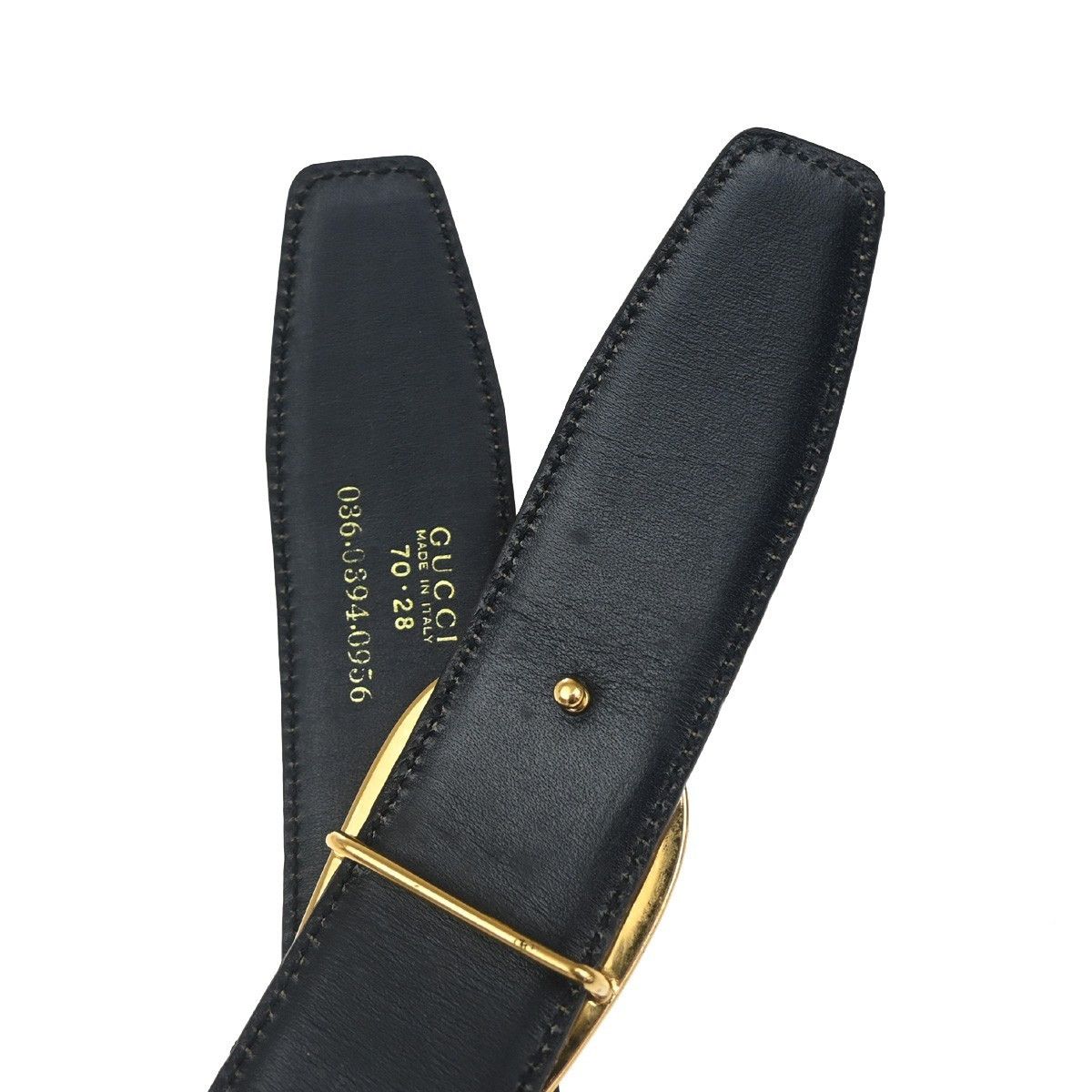 Gucci Gucci Vintage Interlocking G Reversible Belt Leather Size ONE SIZE - 6 Thumbnail