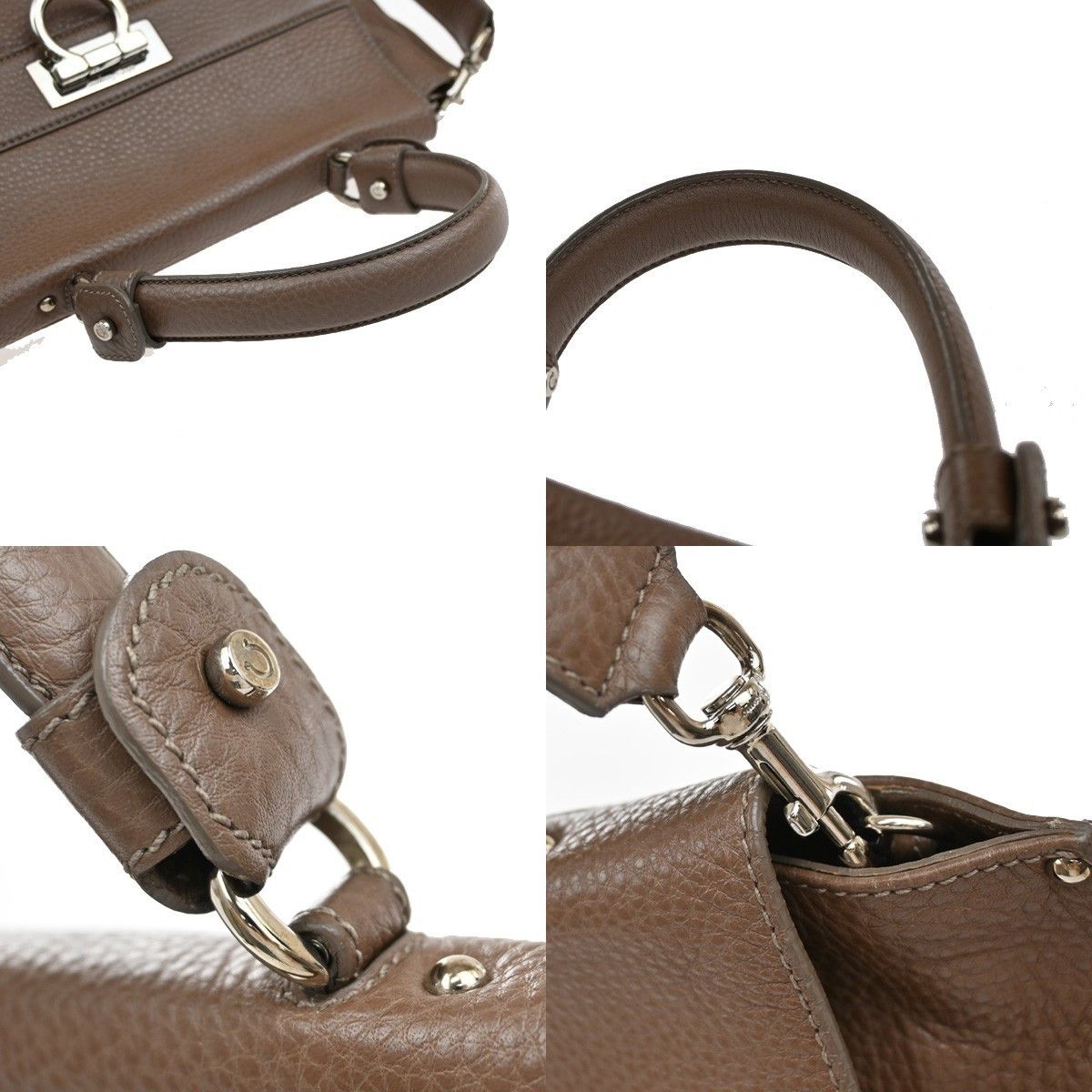 Salvatore Ferragamo Salvatore Ferragamo Sofia Satchel Leather Size ONE SIZE - 7 Thumbnail