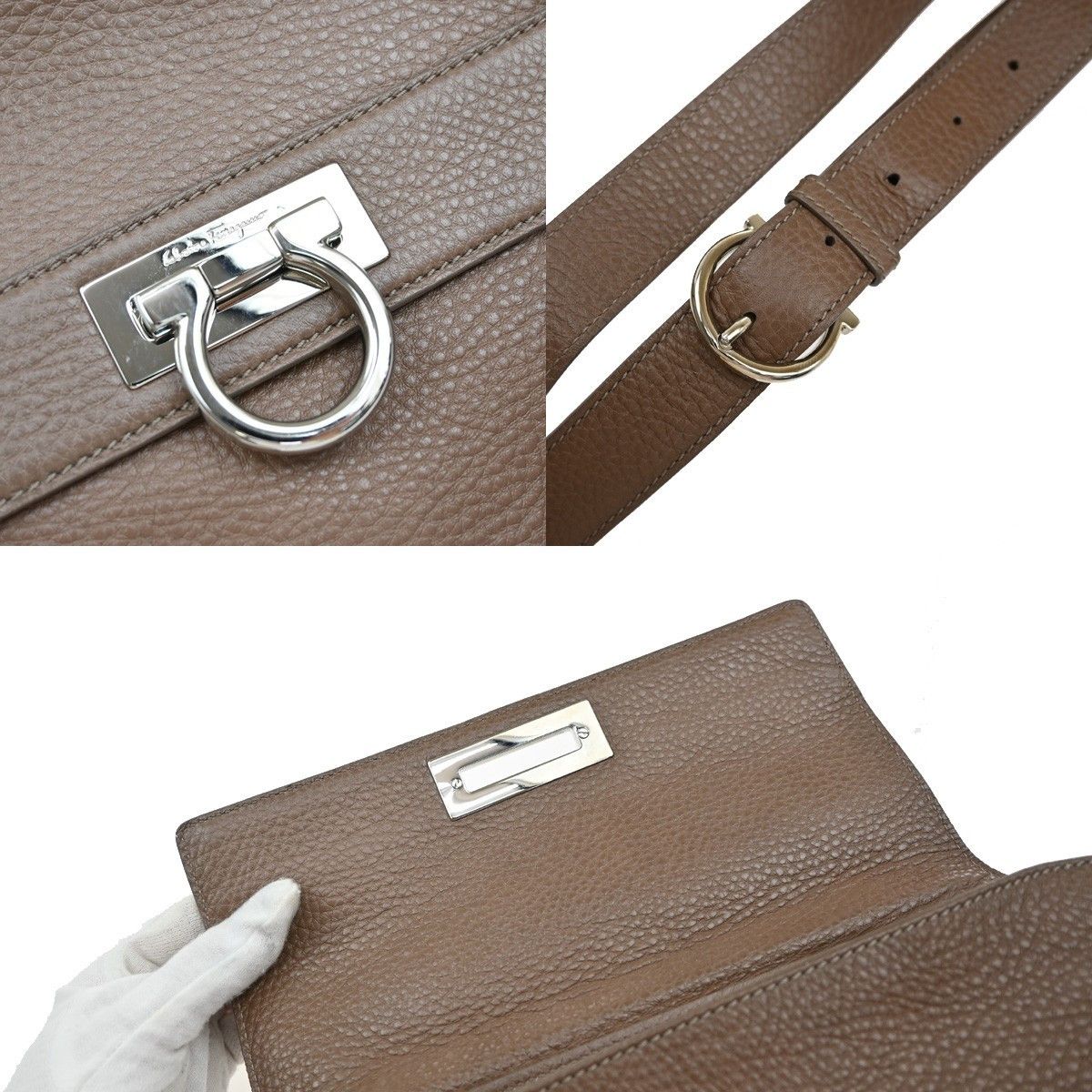 Salvatore Ferragamo Salvatore Ferragamo Sofia Satchel Leather Size ONE SIZE - 9 Thumbnail