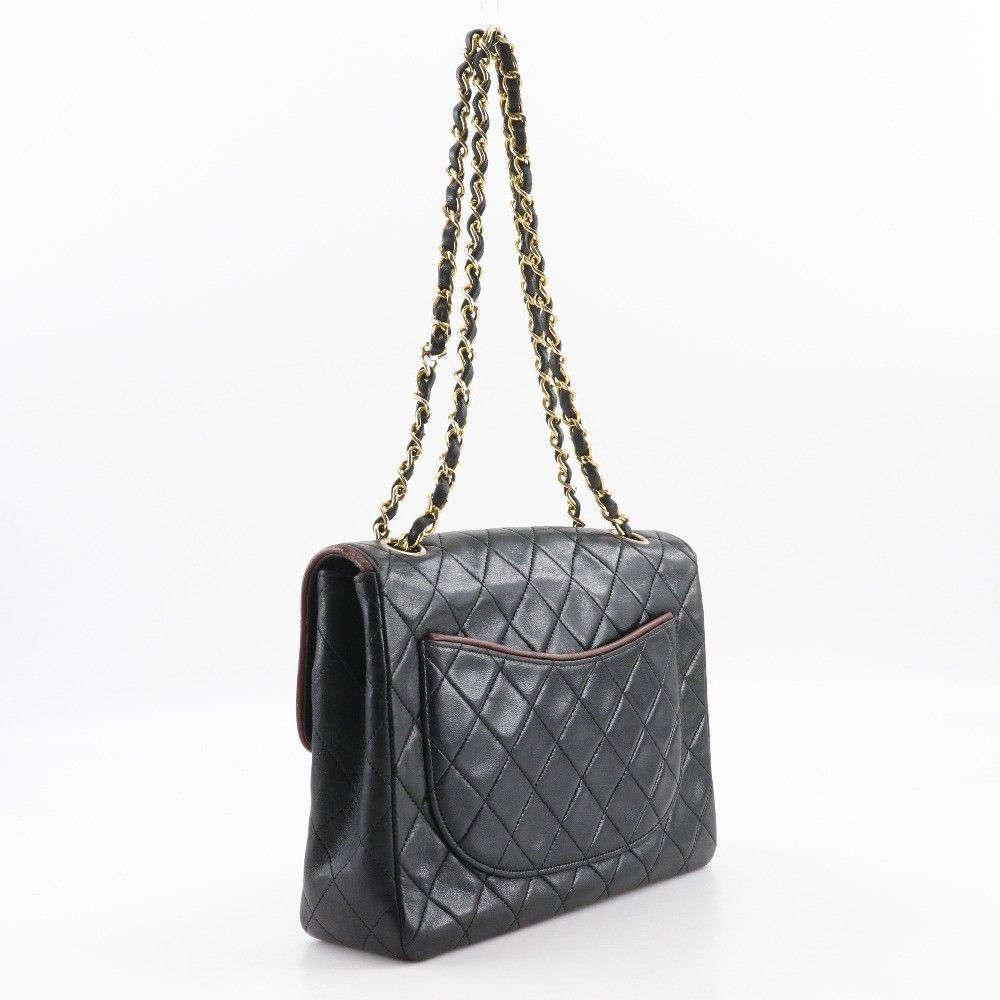 Chanel Chanel Vintage Classic Single Flap Bag Stitched Lambskin Size ONE SIZE - 3 Thumbnail
