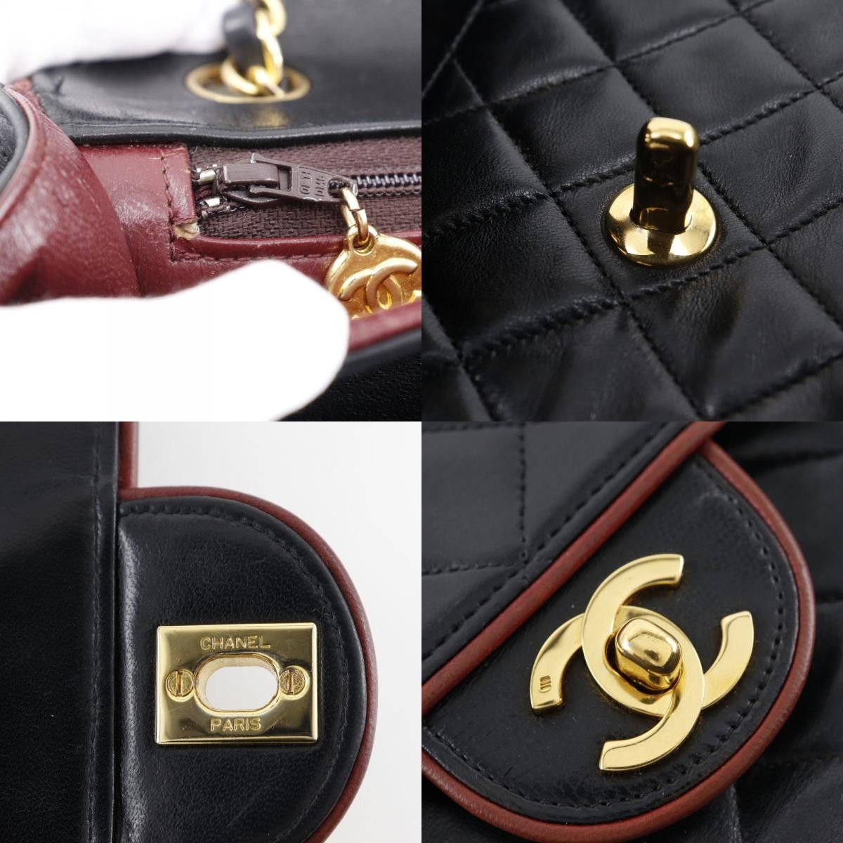 Chanel Chanel Vintage Classic Single Flap Bag Stitched Lambskin Size ONE SIZE - 11 Thumbnail