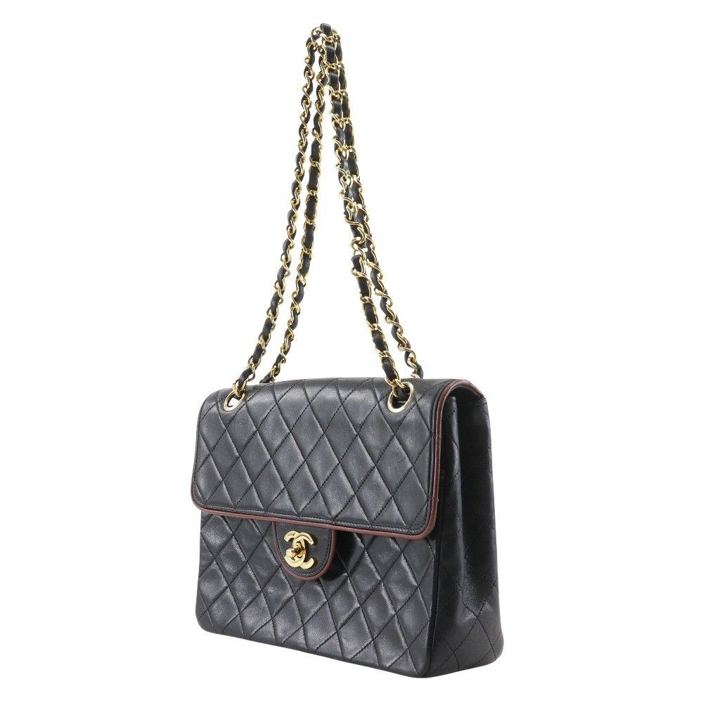Chanel Chanel Vintage Classic Single Flap Bag Stitched Lambskin Size ONE SIZE - 2 Thumbnail