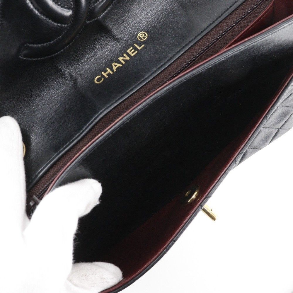 Chanel Chanel Vintage Classic Single Flap Bag Stitched Lambskin Size ONE SIZE - 8 Thumbnail