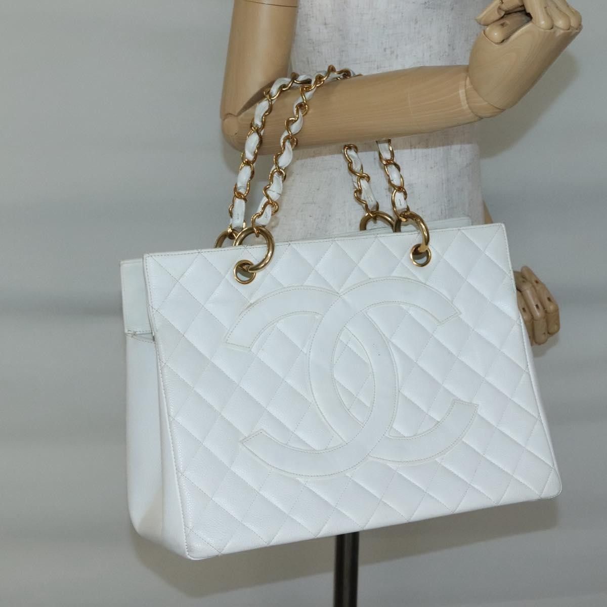 Chanel Chanel Vintage Grand Shopping Tote Quilted Caviar Size ONE SIZE - 14 Thumbnail