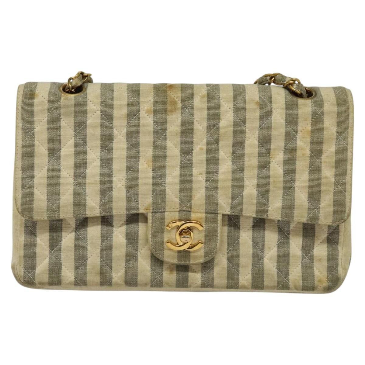 Chanel Chanel Vintage Classic Double Flap Bag Quilted Denim Size ONE SIZE - 13 Thumbnail