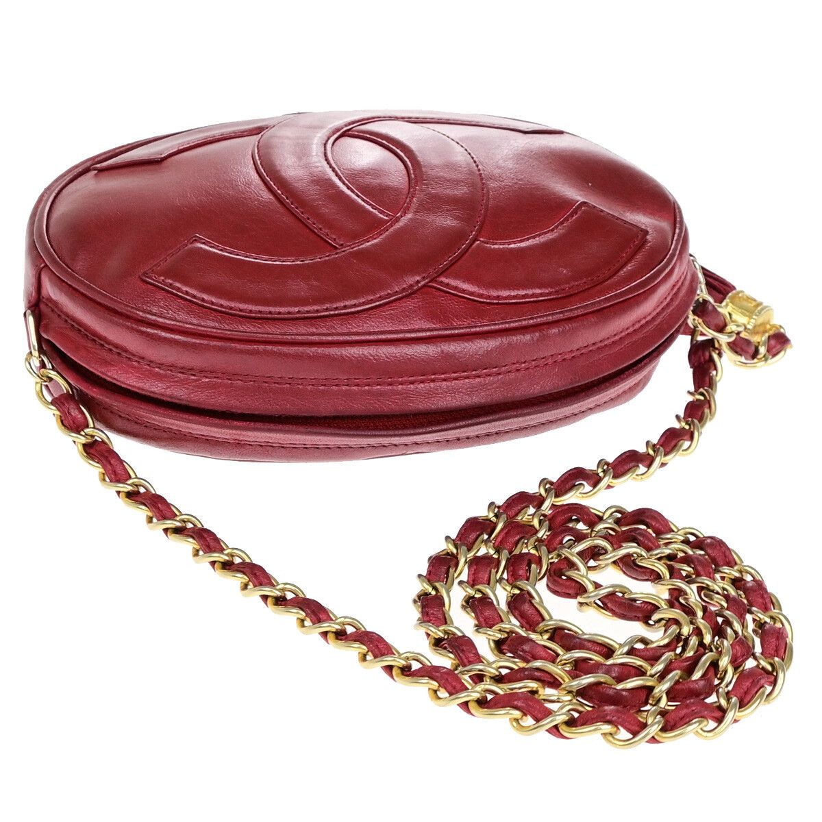 Chanel Chanel Vintage CC Oval Chain Bag Leather Size ONE SIZE - 9 Thumbnail