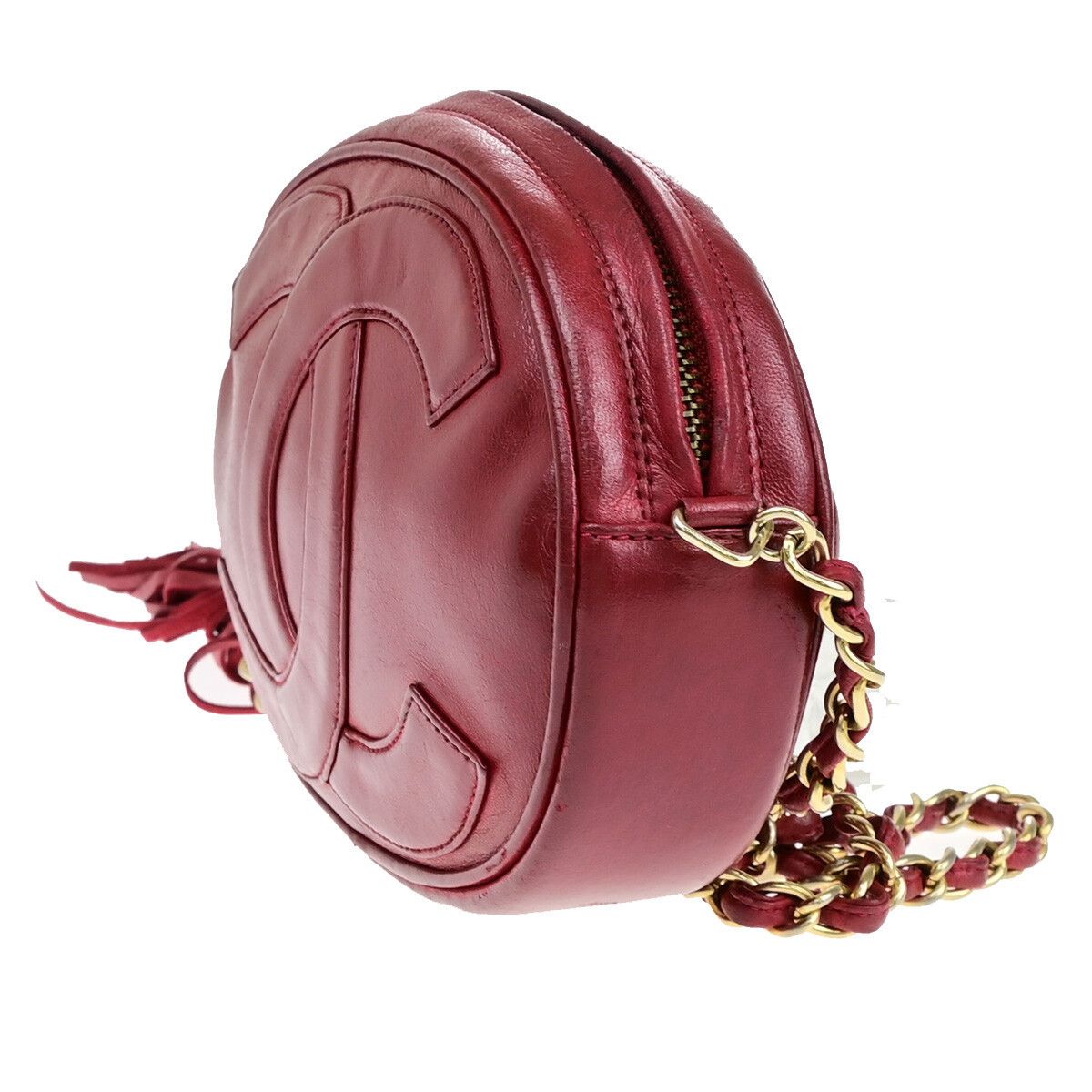 Chanel Chanel Vintage CC Oval Chain Bag Leather Size ONE SIZE - 3 Thumbnail