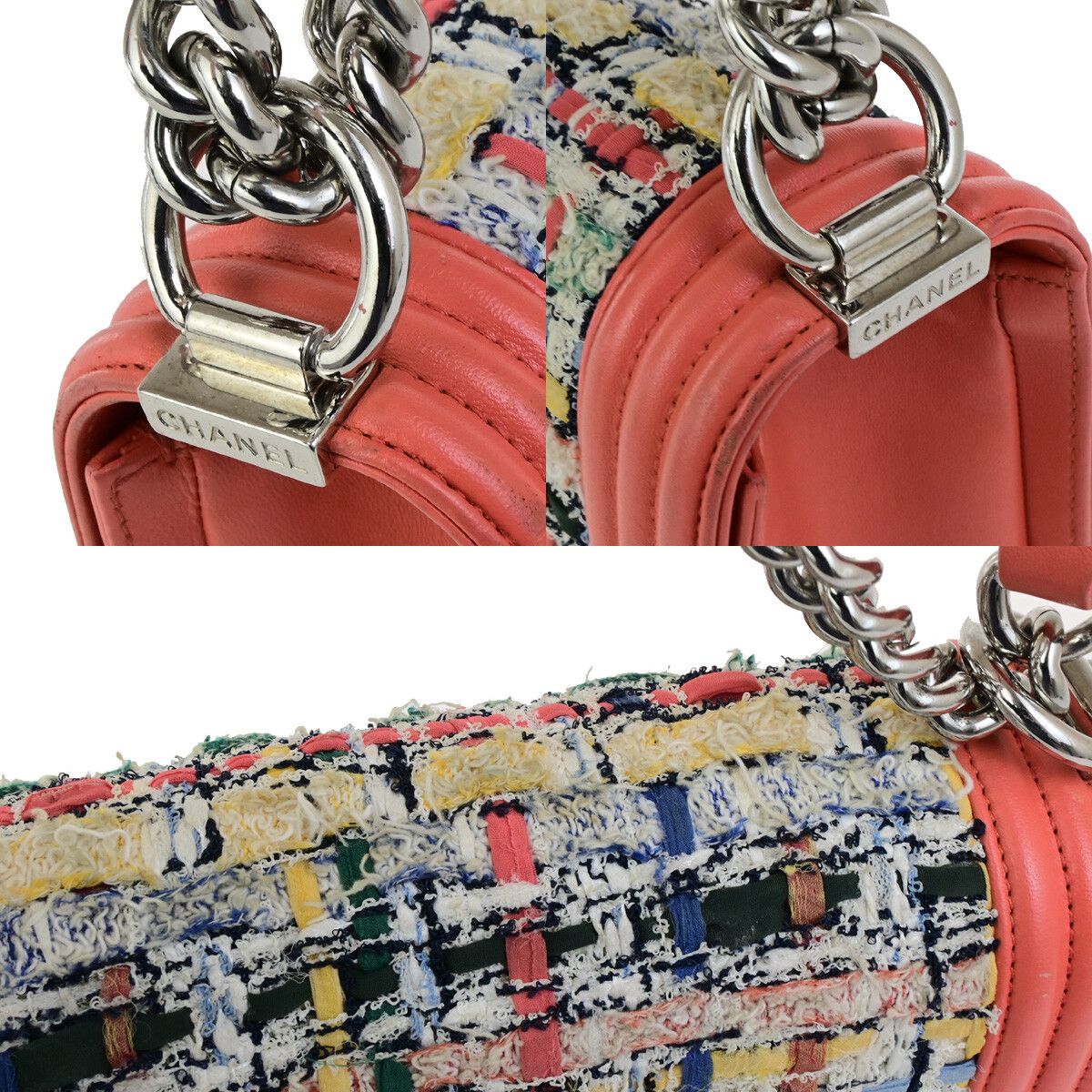 Chanel Chanel Boy Flap Bag Braided Tweed Size ONE SIZE - 13 Thumbnail