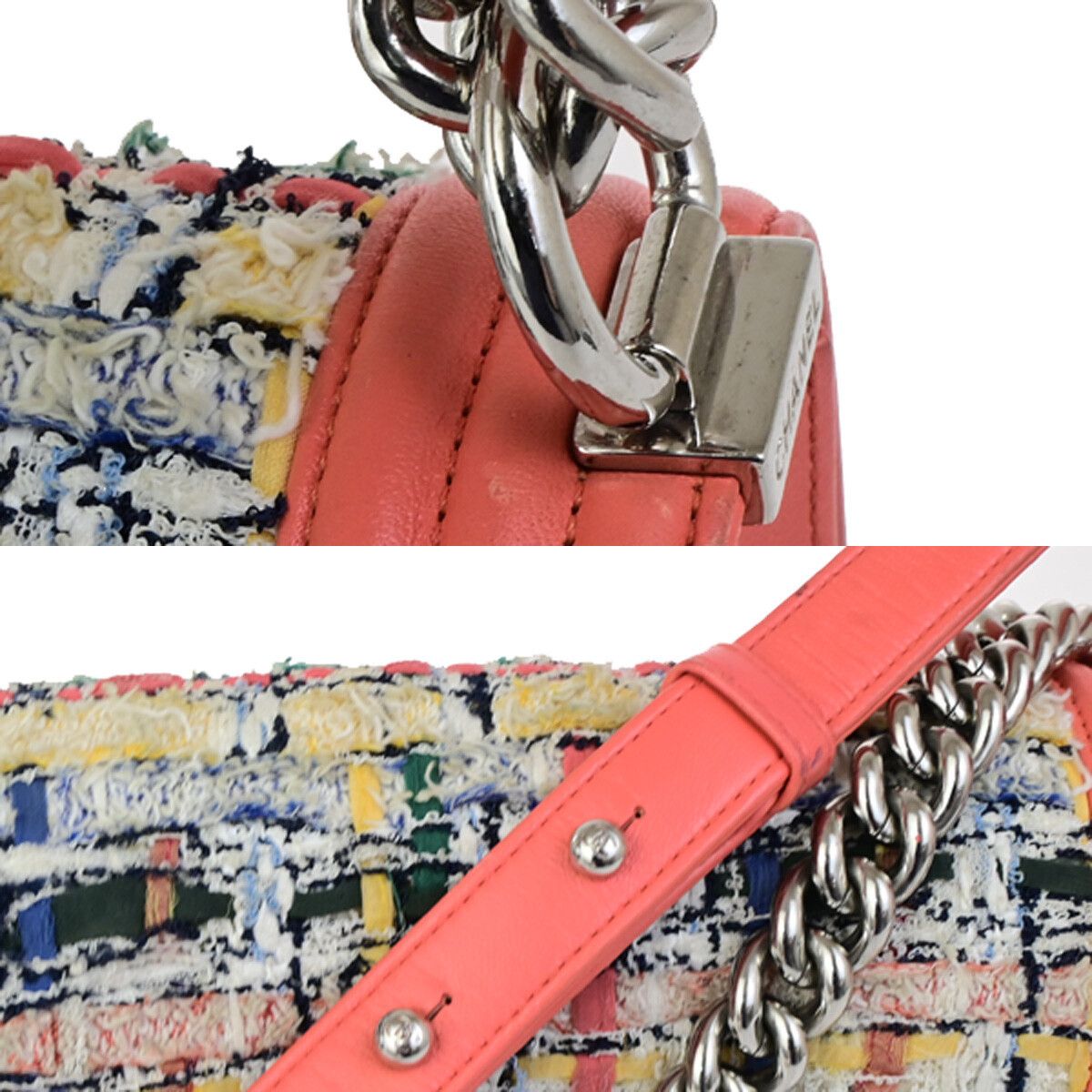 Chanel Chanel Boy Flap Bag Braided Tweed Size ONE SIZE - 12 Thumbnail
