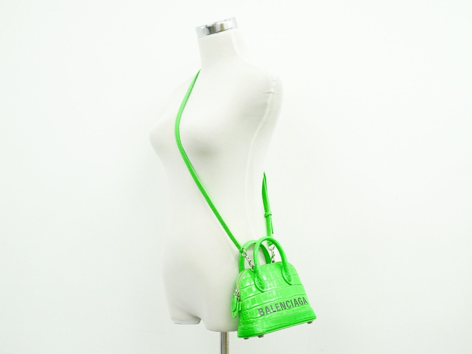Balenciaga Balenciaga Logo Ville Bag Crocodile Embossed Leather Size ONE SIZE - 12 Thumbnail