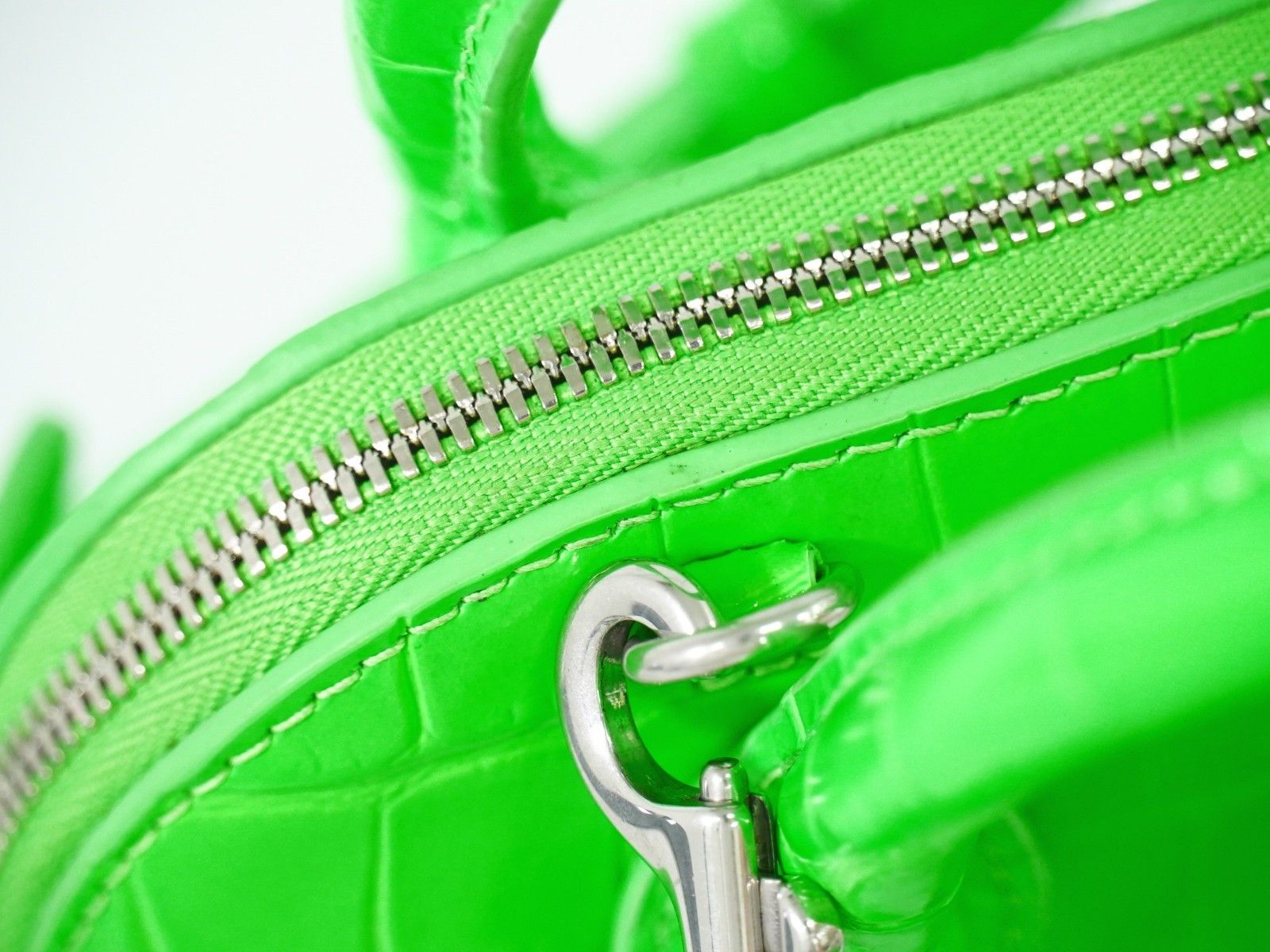 Balenciaga Balenciaga Logo Ville Bag Crocodile Embossed Leather Size ONE SIZE - 10 Thumbnail