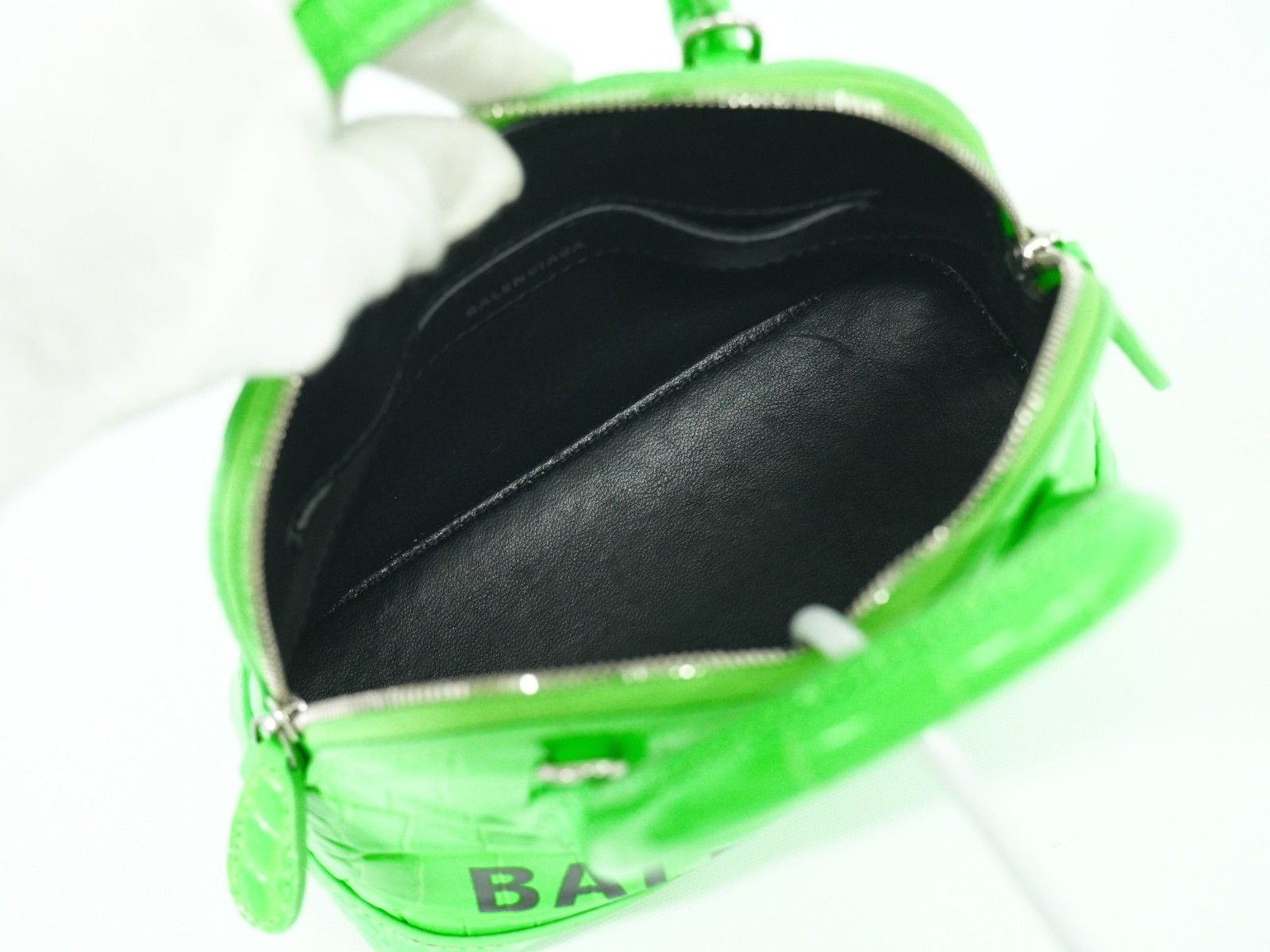 Balenciaga Balenciaga Logo Ville Bag Crocodile Embossed Leather Size ONE SIZE - 3 Thumbnail