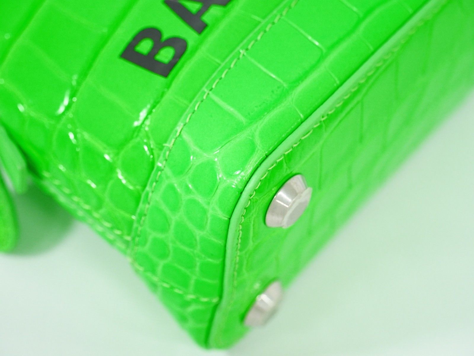 Balenciaga Balenciaga Logo Ville Bag Crocodile Embossed Leather Size ONE SIZE - 8 Thumbnail