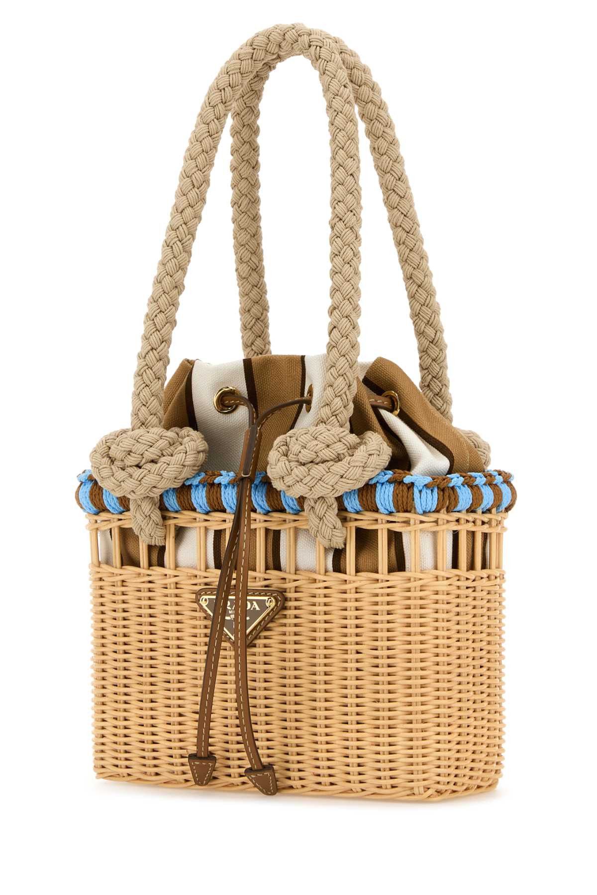 Prada Wicker Mini Shopping Bag Size ONE SIZE - 2 Thumbnail