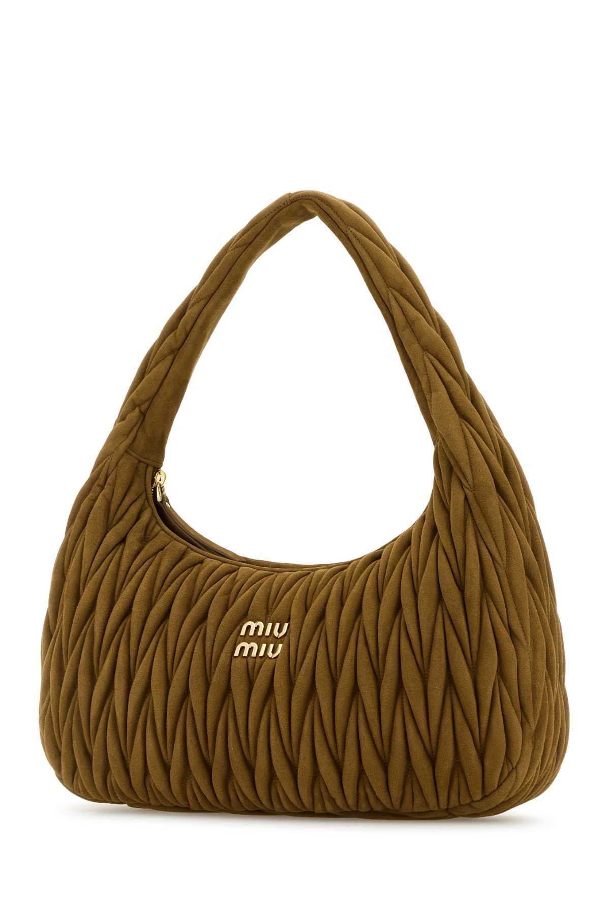 Miu Miu Biscuit Suede Shoulder Bag Size ONE SIZE - 2 Thumbnail