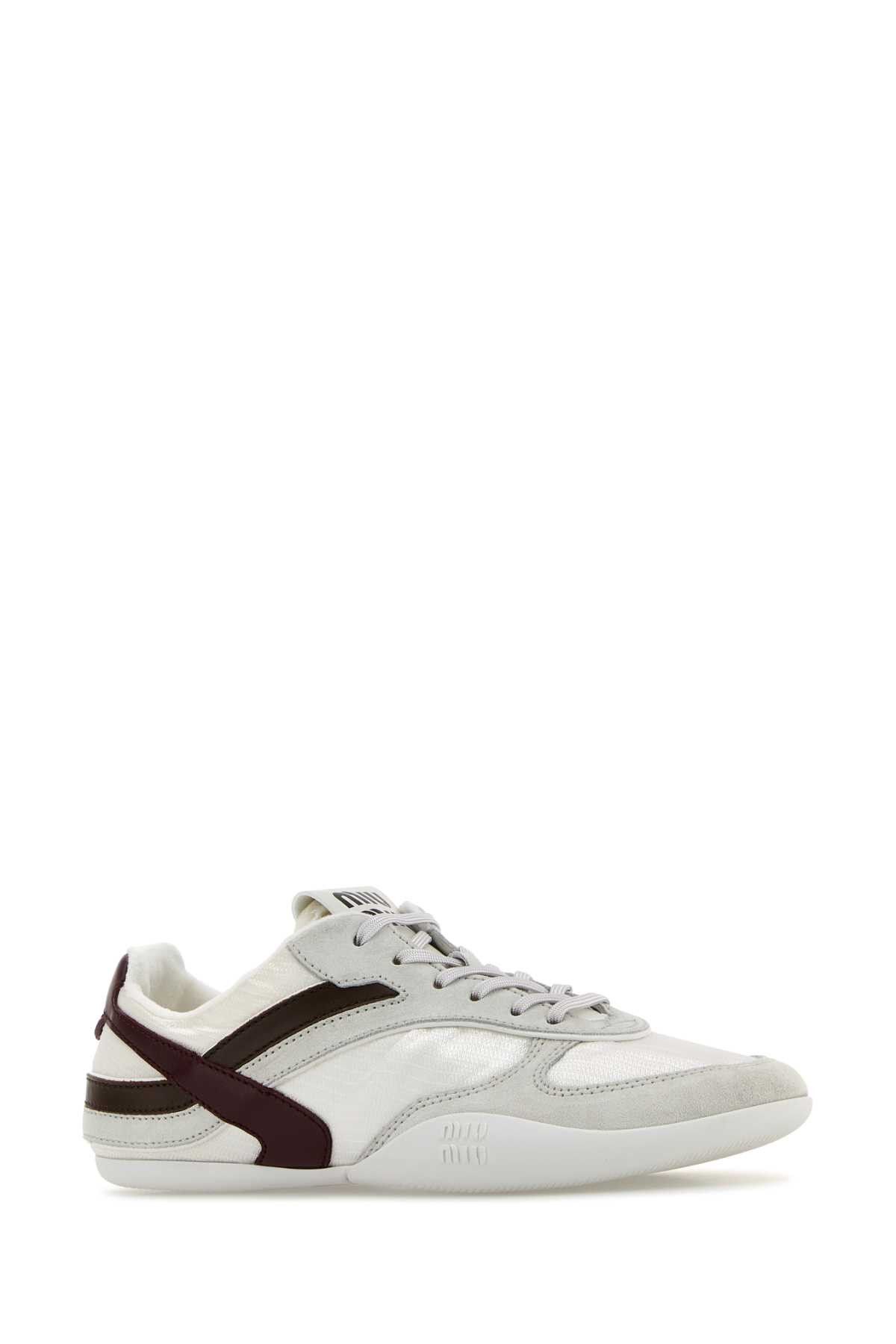 Miu Miu Two-Tone Tech Fabric And Suede Gymnasium Sneakers Size US 6 / IT 36 - 2 Thumbnail