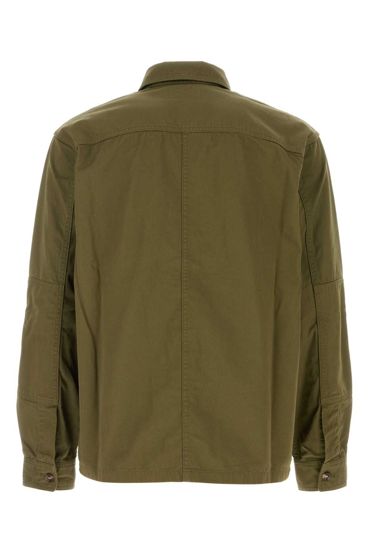 Saint Laurent Paris Army Green Twill Shirt Size US M / EU 48-50 / 2 - 2 Thumbnail