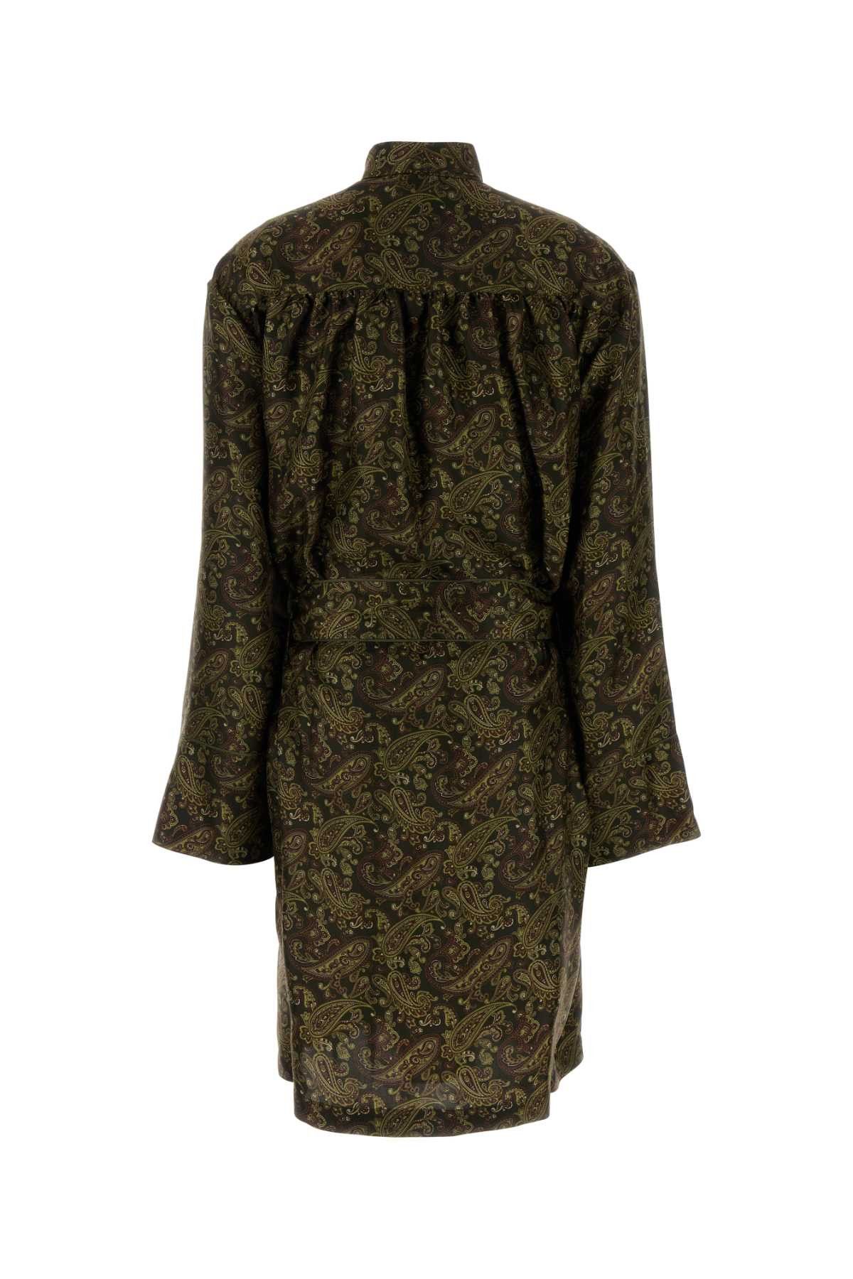 Saint Laurent Paris Printed Silk Dress Size S / US 4 / IT 40 - 2 Thumbnail
