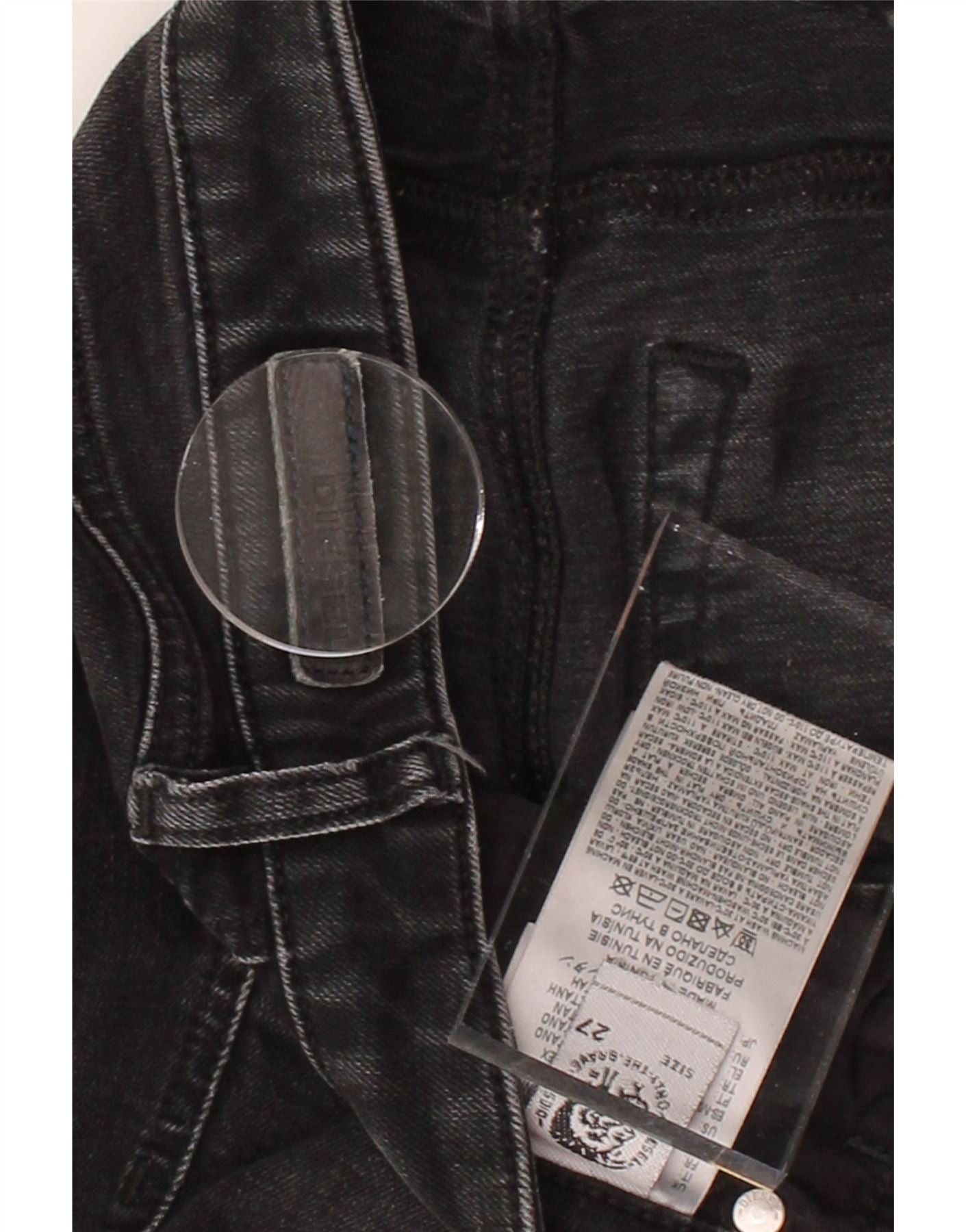 Diesel Womens Skinny Jeans W27 L30 Black Cotton Size 42" / US 20 - 3 Thumbnail