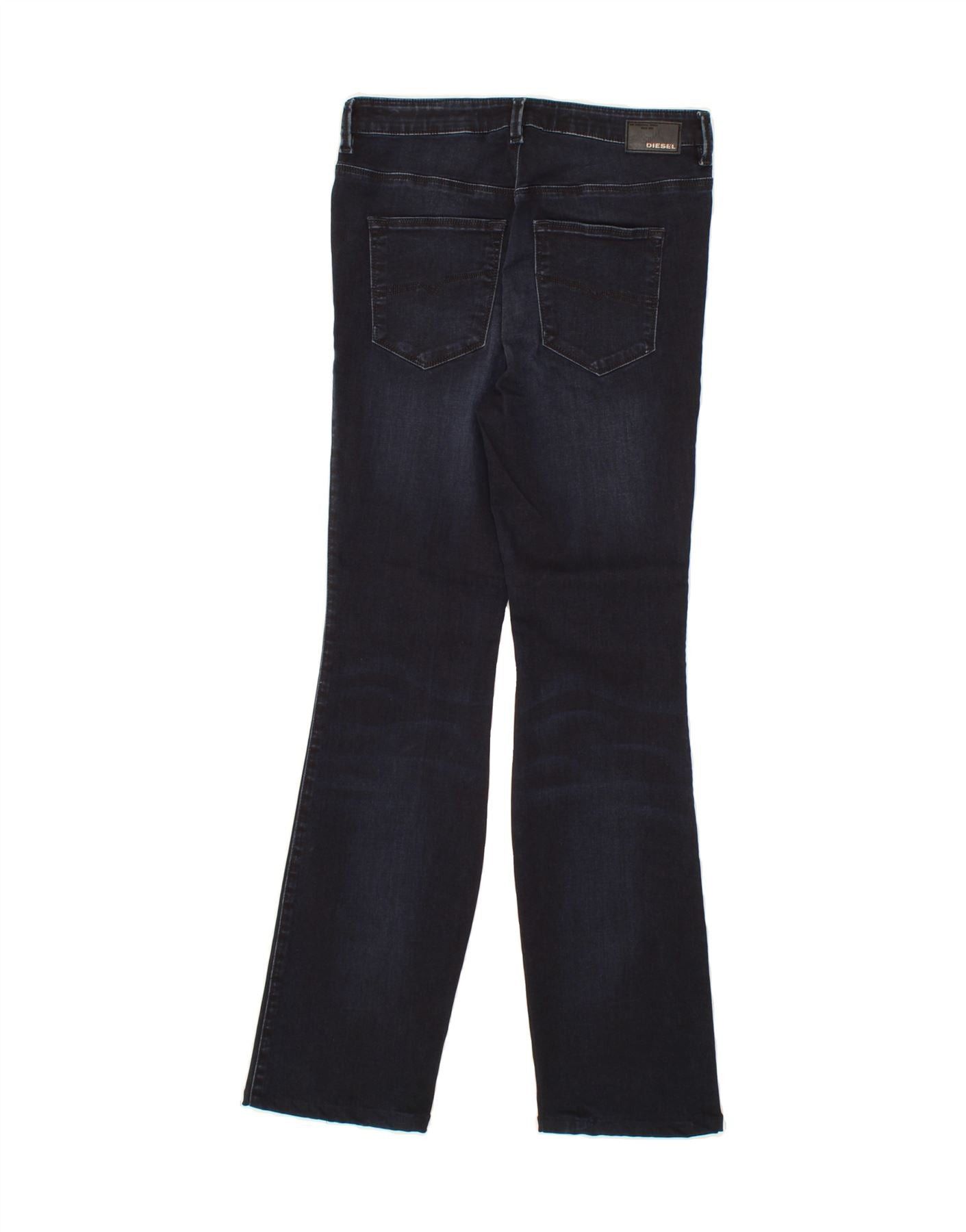 Diesel Womens Flare Bootcut Jeans W27 L29 Navy Blue Cotton Size 42" / US 20 - 2 Thumbnail