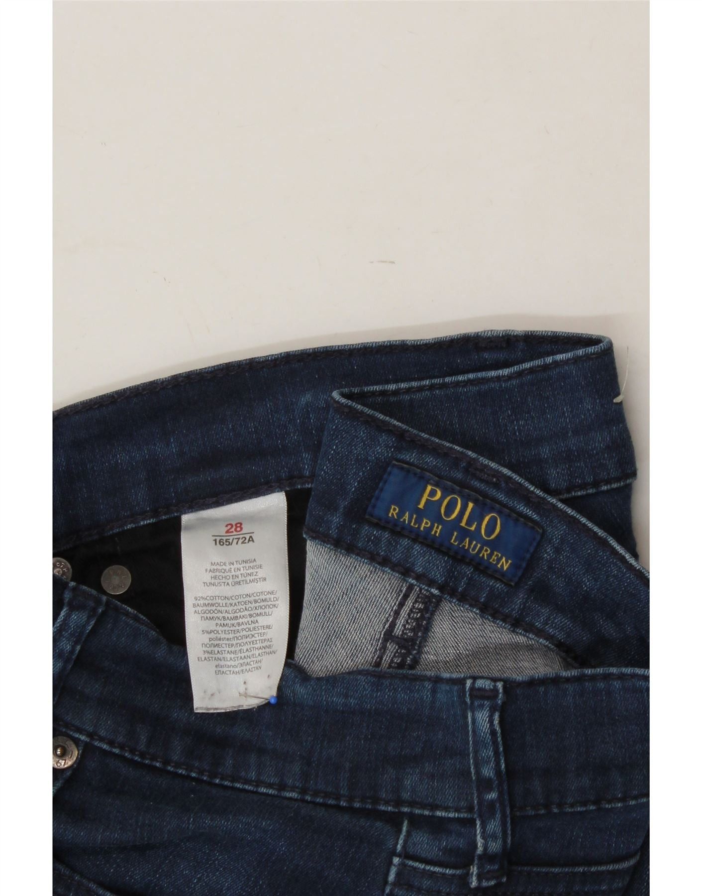Polo Ralph Lauren Womens Skinny Jeans W28 L29 Navy Blue Cotton Size 42" / US 20 - 3 Thumbnail