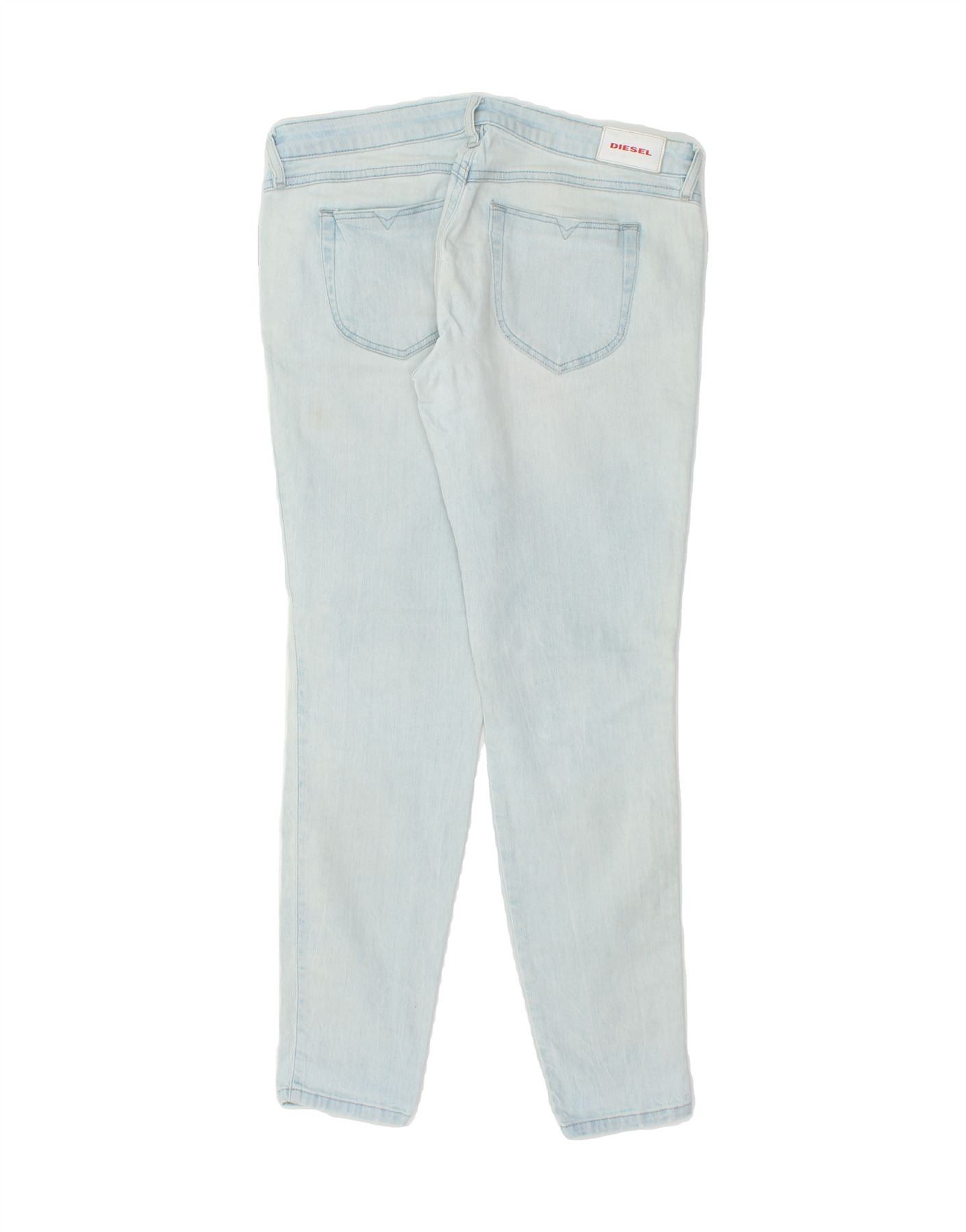 Diesel Womens Low Waist Slim Skinny Jeans W28 L30 Blue Cotton Size 42" / US 20 - 2 Thumbnail