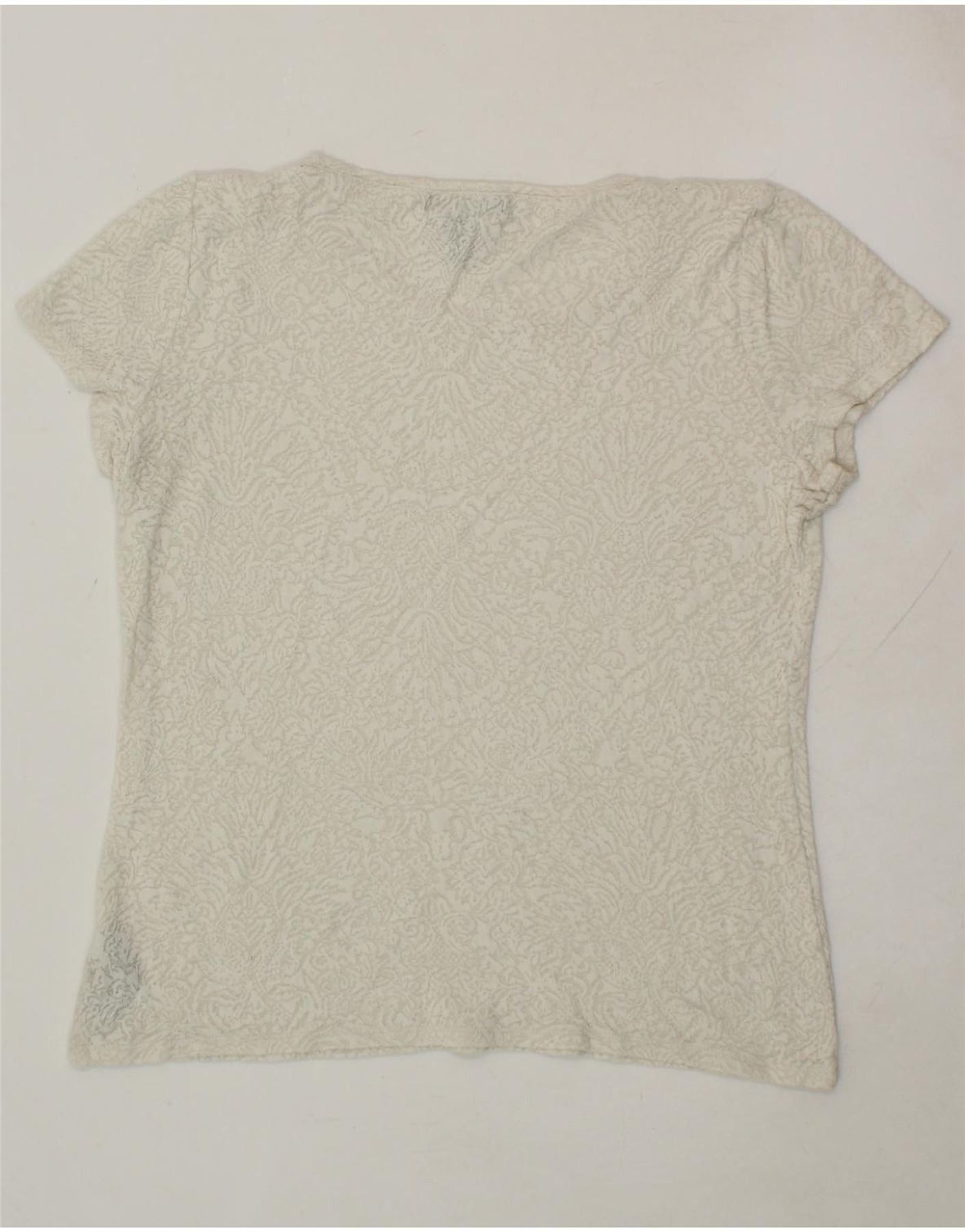 Ralph Lauren Womens T-Shirt Top UK 18 XL White Floral Cotton Size XL / US 12-14 / IT 48-50 - 2 Thumbnail
