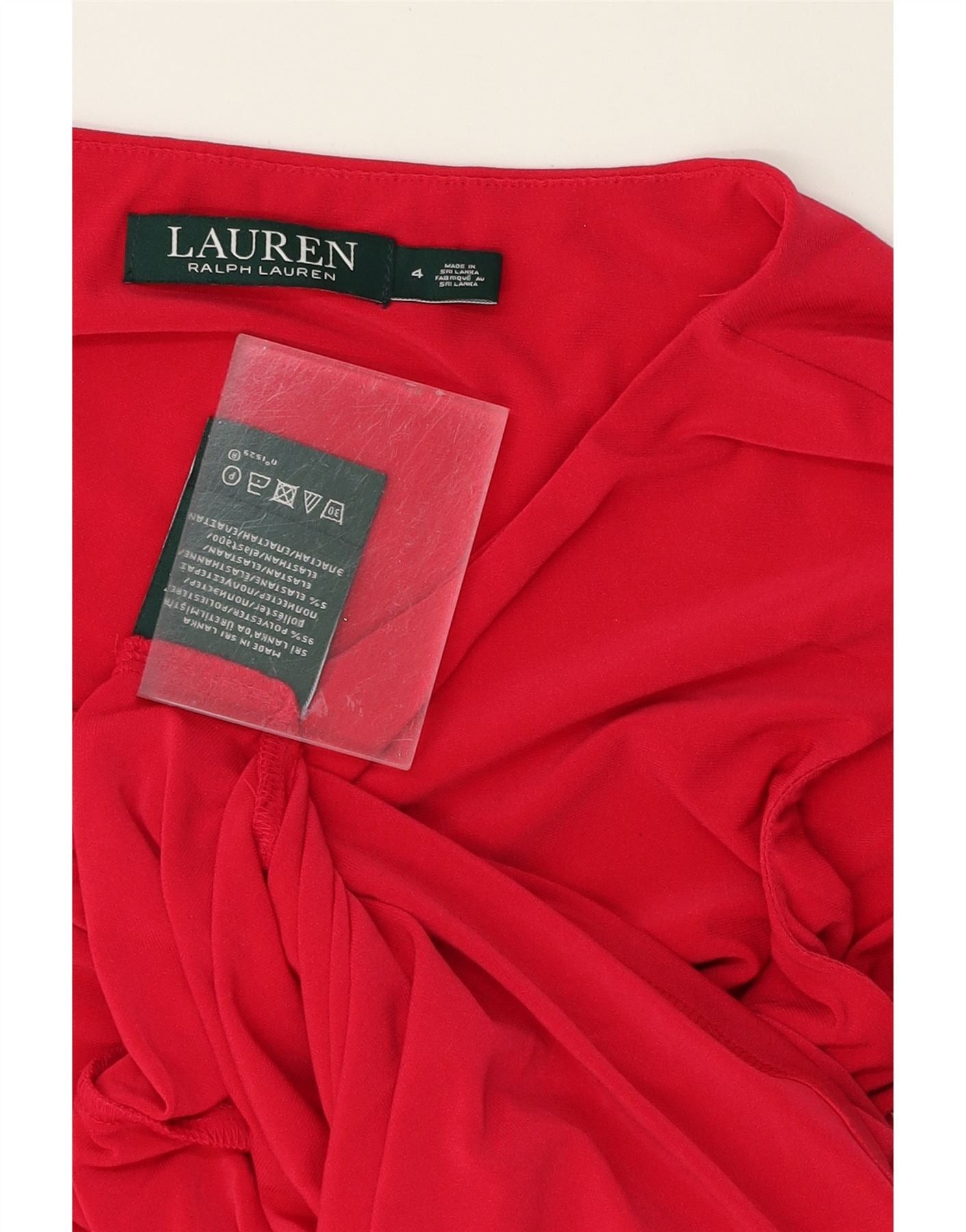 Ralph Lauren Womens Sleeveless Bodycon Dress US 4 Small Red Polyester Size XS / US 0-2 / IT 36-38 - 3 Thumbnail