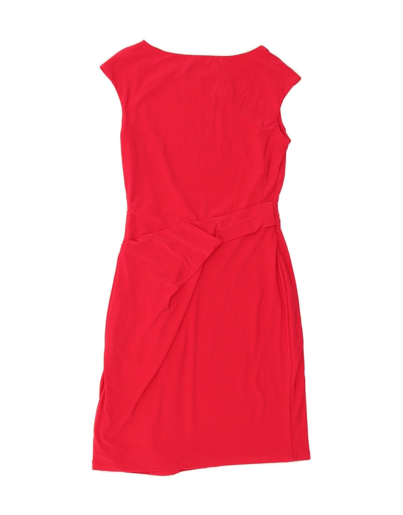Ralph Lauren Womens Sleeveless Bodycon Dress US 4 Small Red Polyester Size XS / US 0-2 / IT 36-38 - 2 Thumbnail