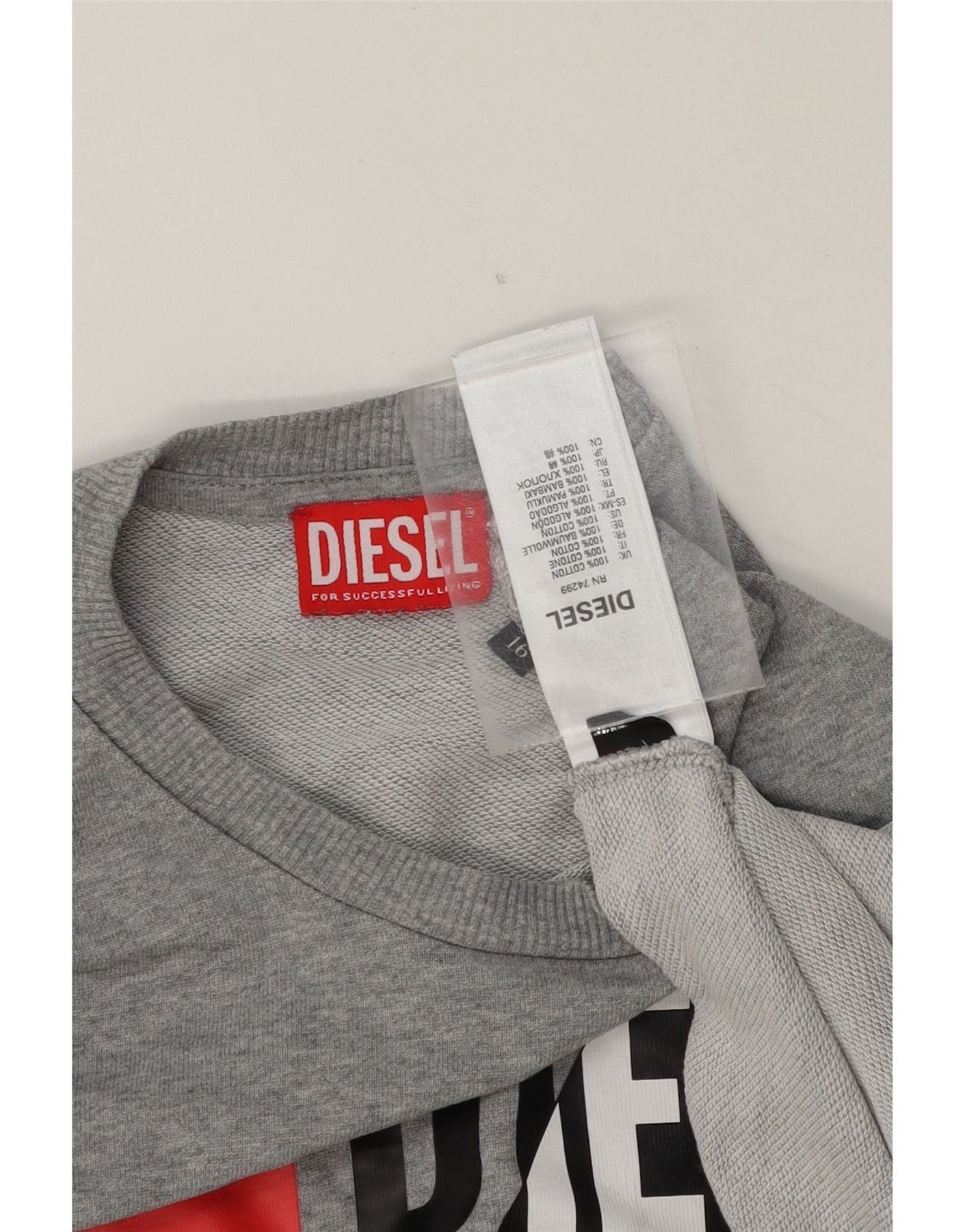 Diesel Womens Graphic Sweatshirt Jumper UK 16 Large Size XL / US 12-14 / IT 48-50 - 4 Thumbnail