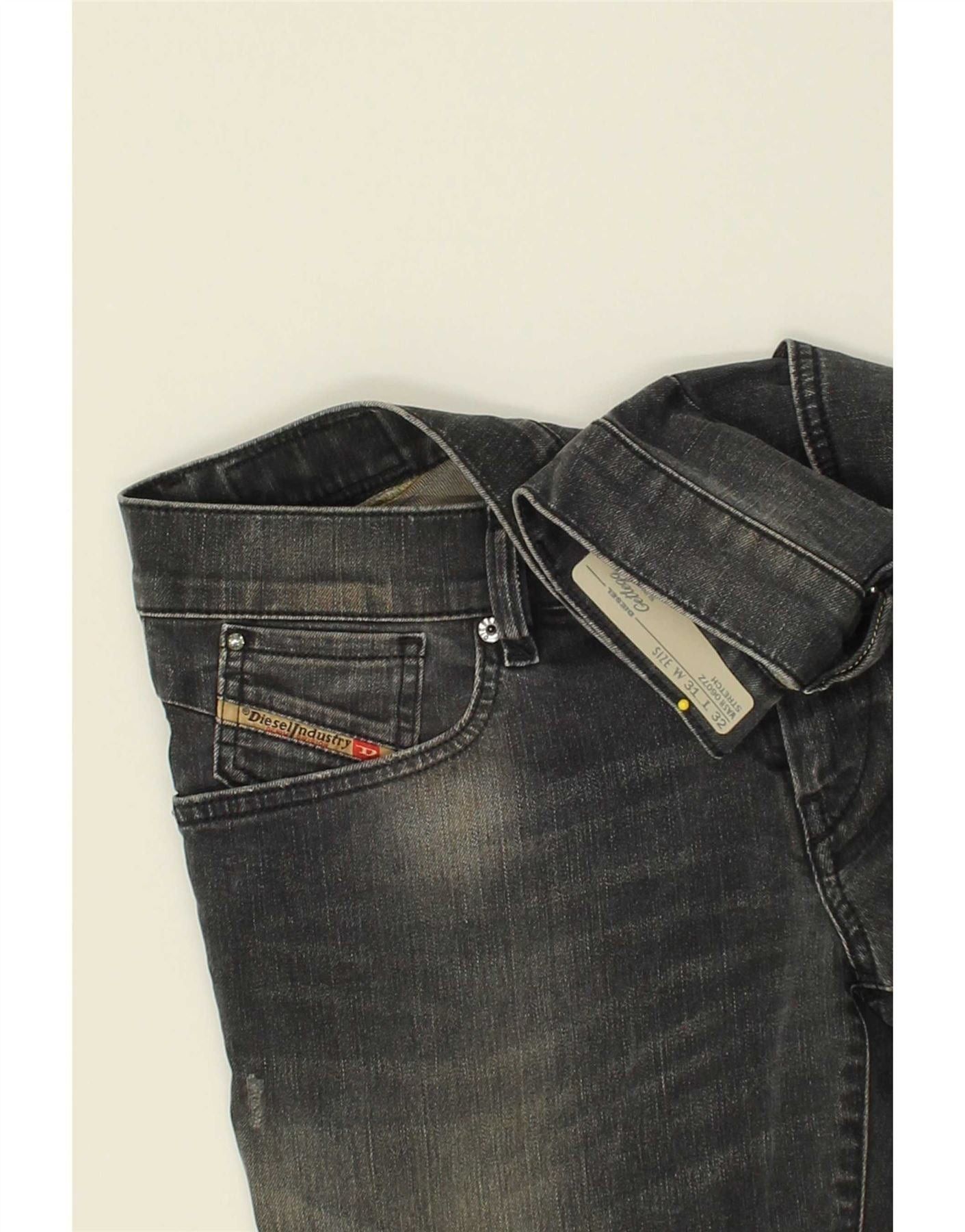 Diesel Womens Getlegg Slim Jeans W31 L28 Grey Cotton Size 42" / US 20 - 3 Thumbnail